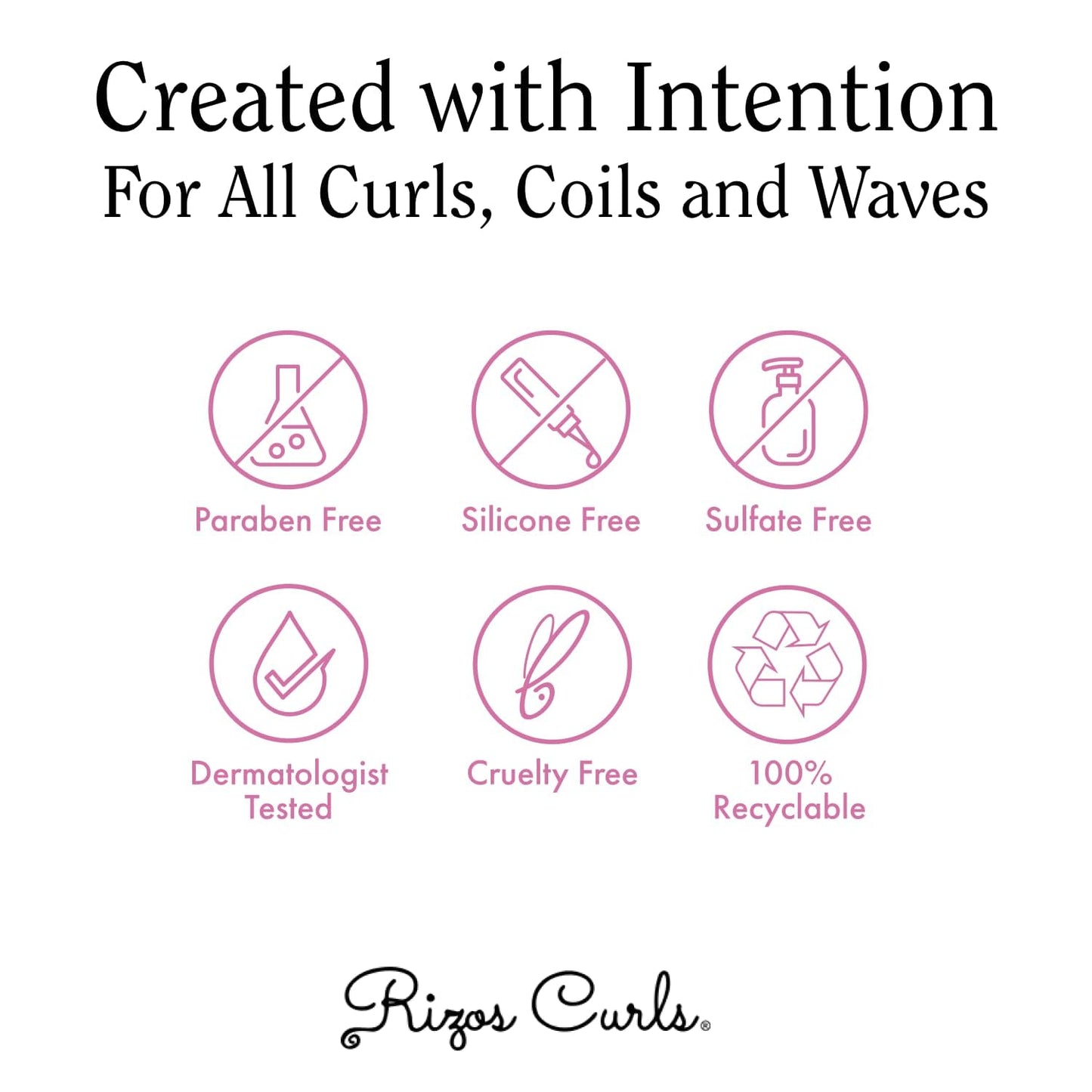 White Smoke Rizos Curls Curl Defining Cream for Wavy, Curly, Coily Hair – Frizz Control, Defines, Softens, Moisturizes, Adds Shine for 1a–4c Hair Types – Sulfate & Paraben
