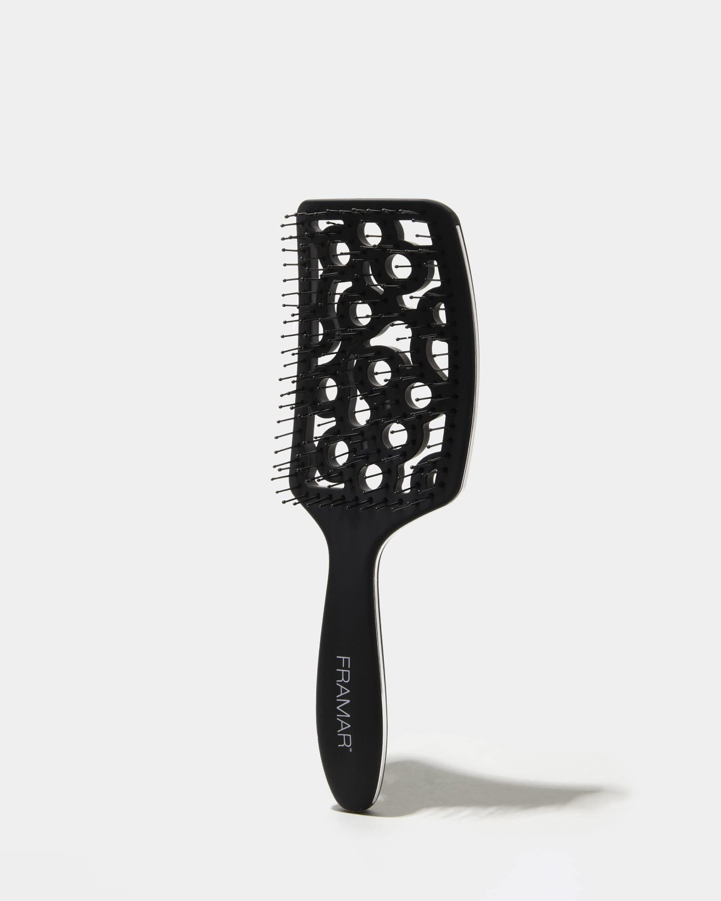 Lavender FRAMAR Professional Vented Hair Brush – Curved Hair Brush For Blow Drying, Wet Paddle Brush For Hair, Vent Brush For Blow Drying, Wet Hairbrush For Women – Heat Resistant - Black