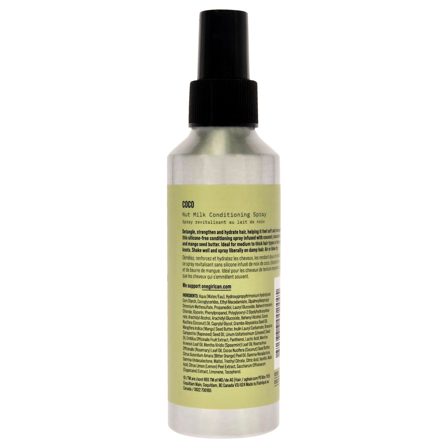 White Smoke AG Care Coco Nut Milk Conditioning Spray, 5 Fl Oz