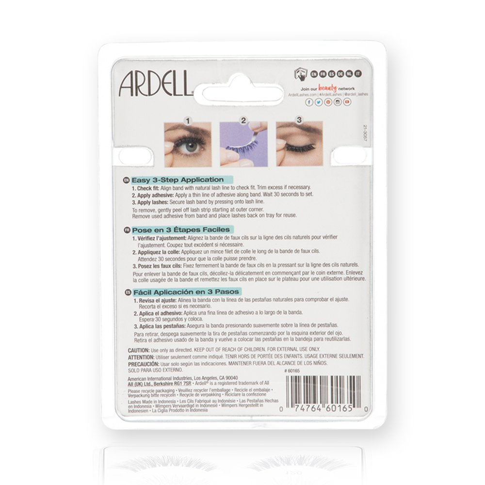 Lavender Ardell False Eyelashes Variety Pack - Soft Natural Fake, Reusable Strip Lashes for Everyday Wear, 4 Pairs