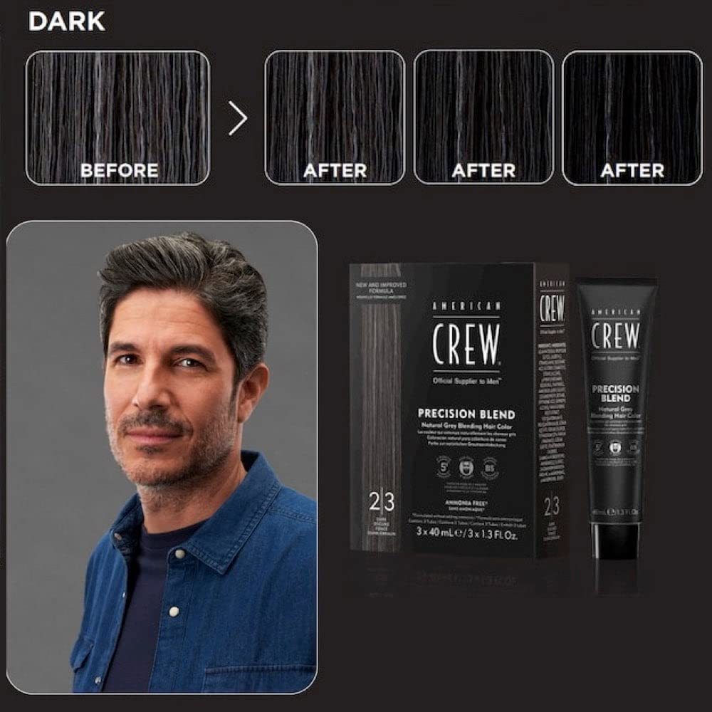 Dark Slate Gray American Crew Men's Temporary Hair Color, Temporary Hair Dye, Natural Gray Coverage, Dark, 1.35 Fl Oz