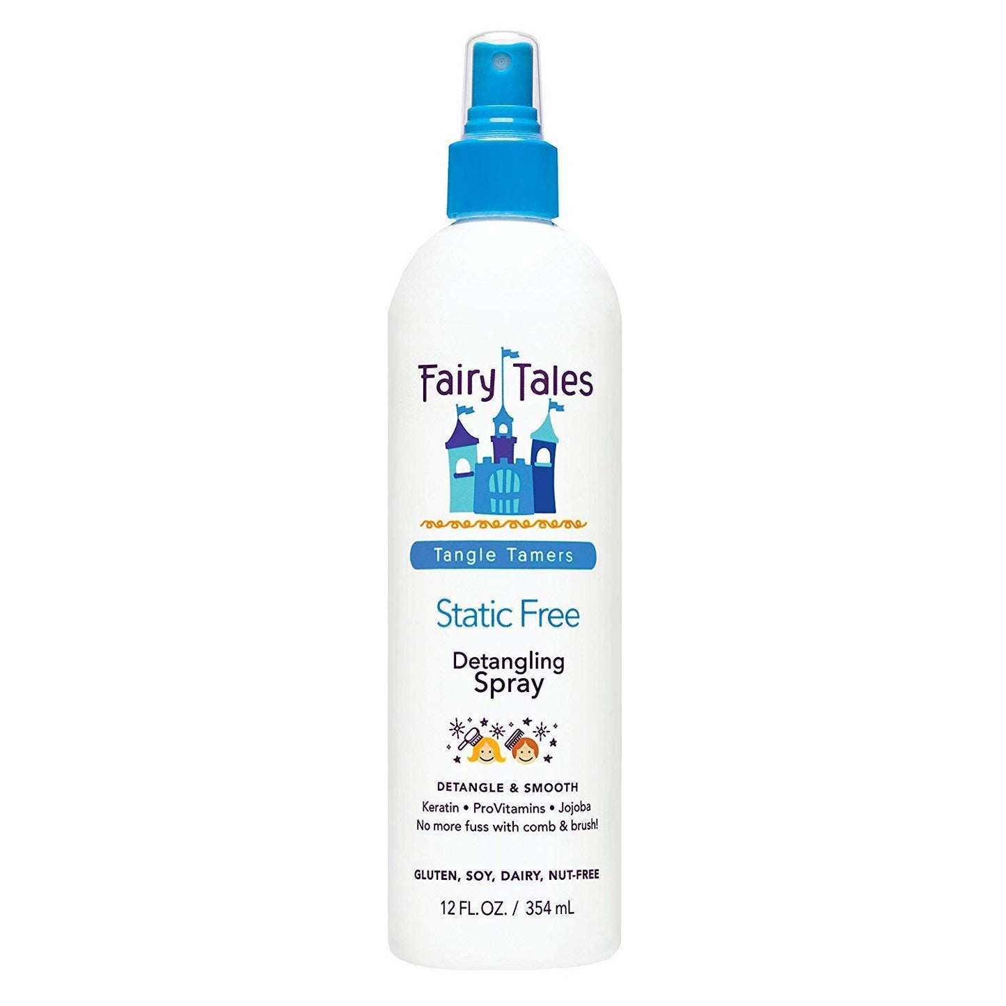 White Smoke Fairy Tales Static-Free Detangling Spray 12 oz (Pack of 3)