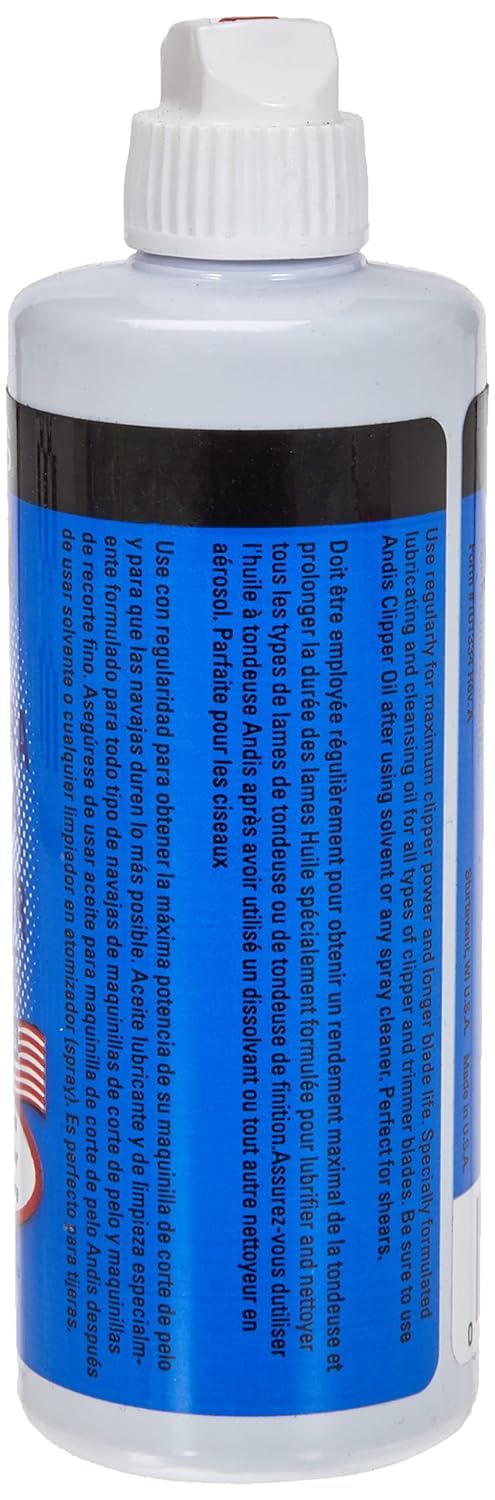 Dark Cyan Andis Clippers Clipper Oil 4 oz (Pack of 2)
