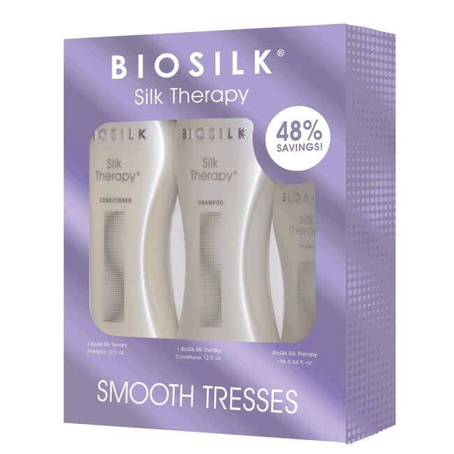 Light Slate Gray Farouk BioSilk Smooth Tresses Trio