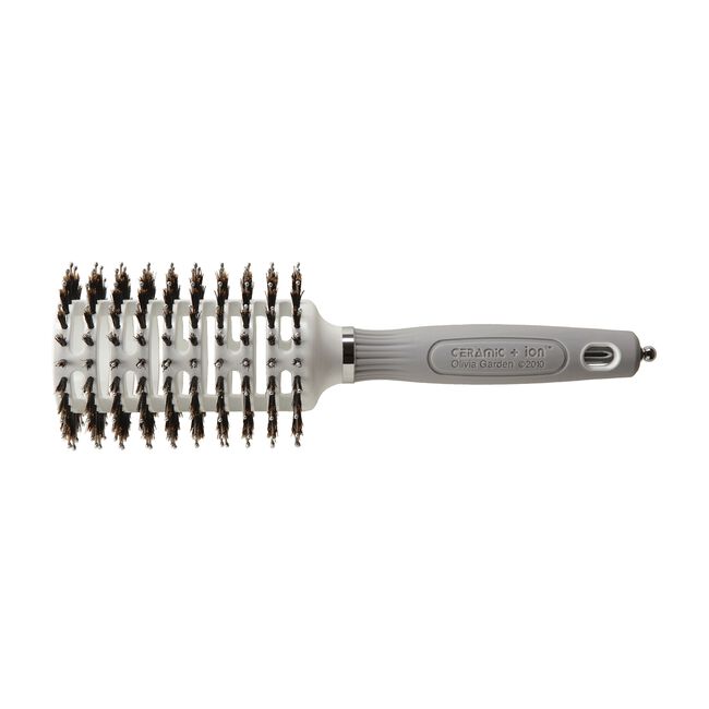 White Smoke Olivia Garden Ceramic+Ion Turbo Combo Vent Brush Grande 3 1/4 inch