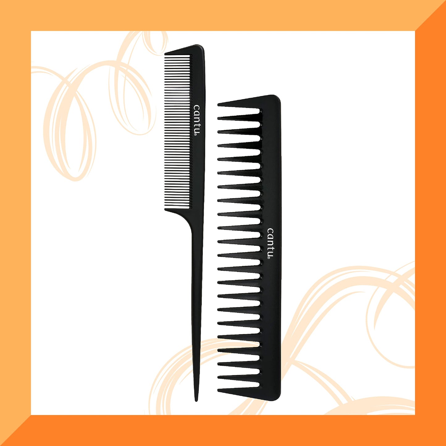 White Smoke Cantu Style Carbon Fibre Combs (Packaging may vary)