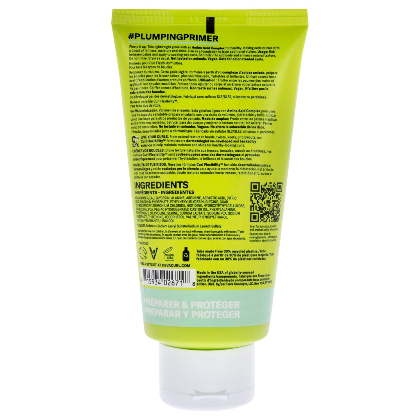 White Smoke DevaCurl Plumping Primer Body-Building Gelée, Cozy Getaway, 5 fl. oz.
