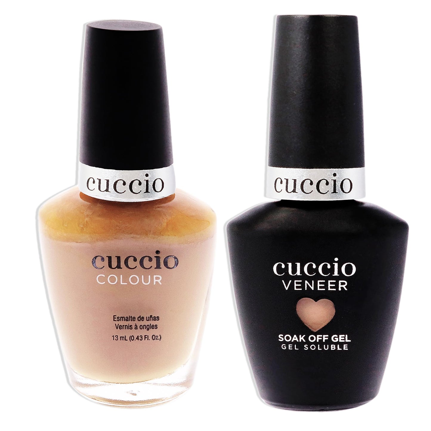 White Smoke Match Makers Set - See You Latte by Cuccio Colour for Women - 2 Pc 0.44oz Veneer Soak Of Gel Nail Polish, 0.43oz Colour Nail Polish