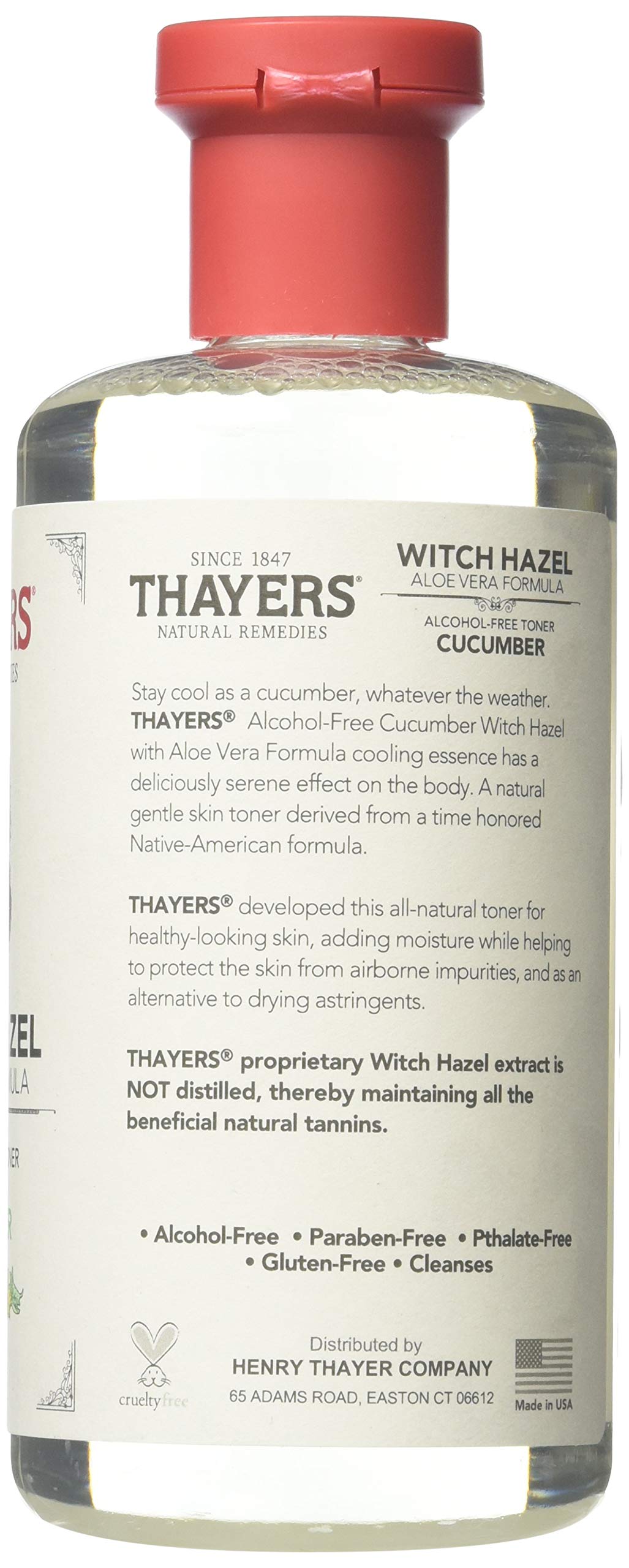 White Smoke Thayers Witch Hazel Toner With Aloe Vera Formula Alcohol-Free Cucumber - 12 Oz, Pack of 3