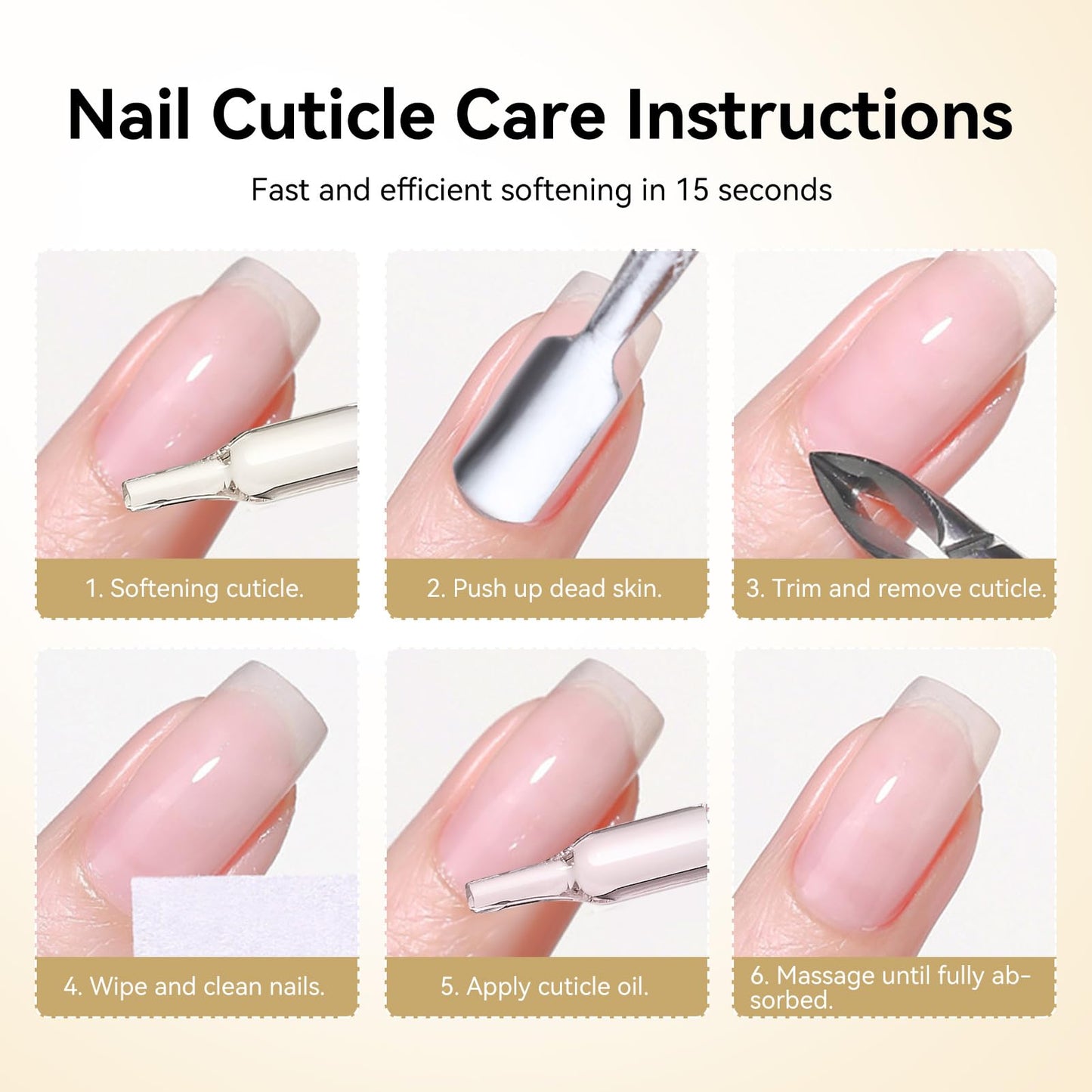 White Smoke Born Pretty Cuticle Remover,20ML Professional Cuticle Softener & Remover for Hand,Foot & Nail Care,Nourishing & Moisturizing Dry Cuticles,Salon Quality Manicure & Pedicure Supplies