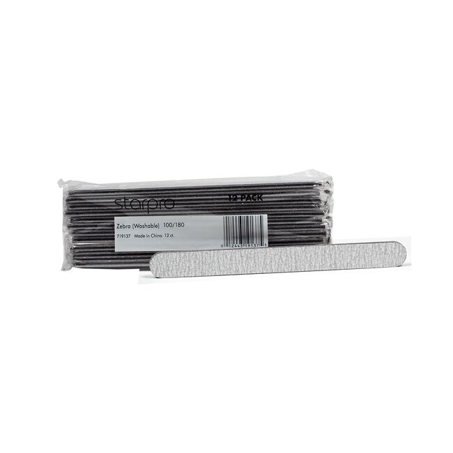 White Smoke Cuccio Cina Pro Star Pro Zebra Washable Foam Cushion Files - 180/180 Grit