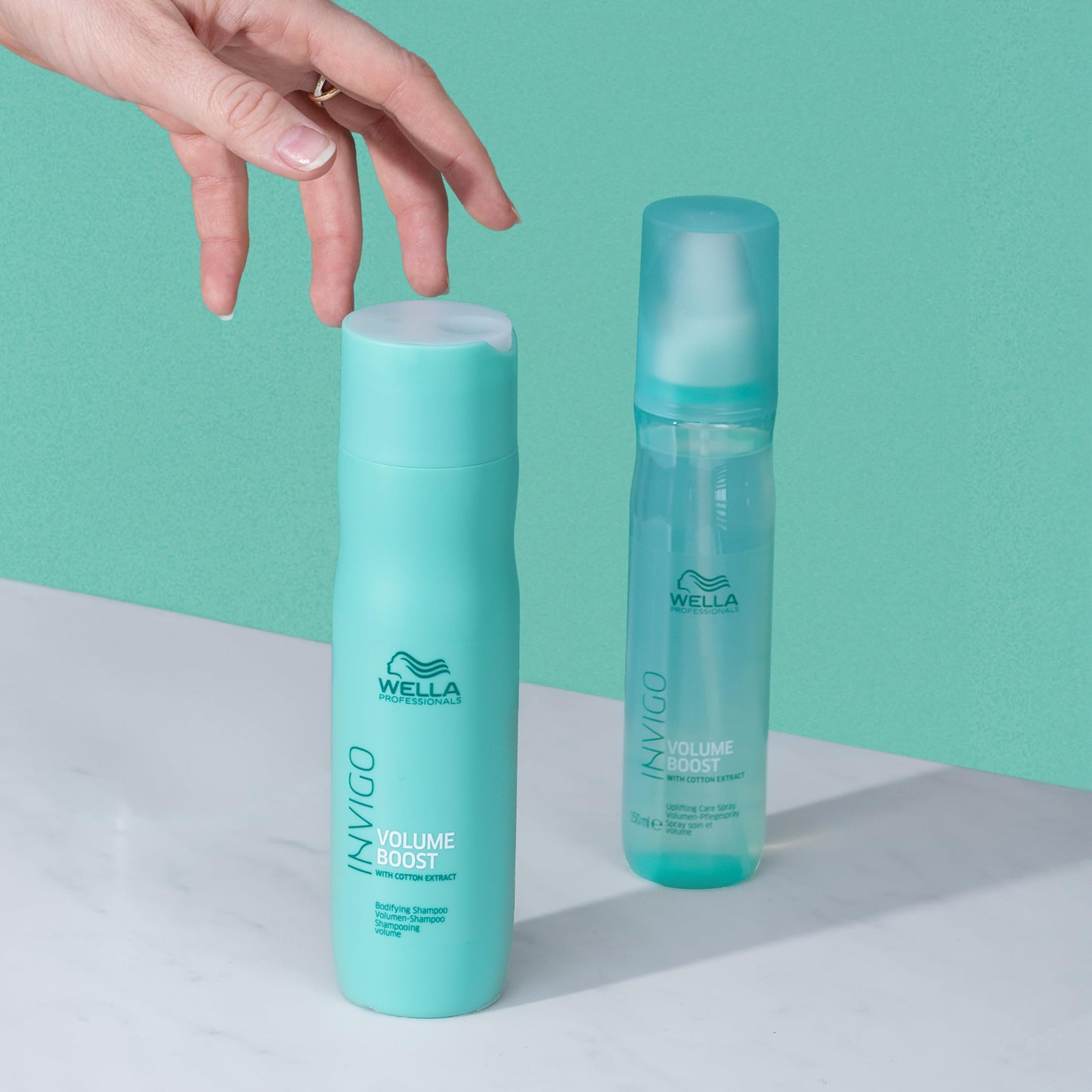 Medium Aquamarine Wella Professionals Invigo Volume Boost Bodifying Shampoo | Added Volume for Fine Hair | 10.1 Fl Oz