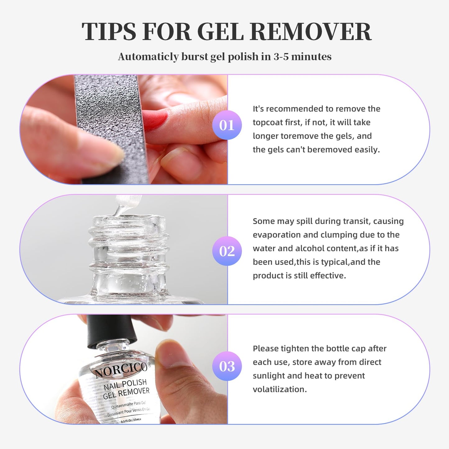 White Smoke Gel Polish Remover, Cuticle Oil for Nails (10ml) & Pro-Tools, Fast-Acting Gel Nail Remover (15ml) Works in 2-5 Mins, No Soak for Salon-Quality At-Home Manicure, Gentle Formula with Moisturizing Care