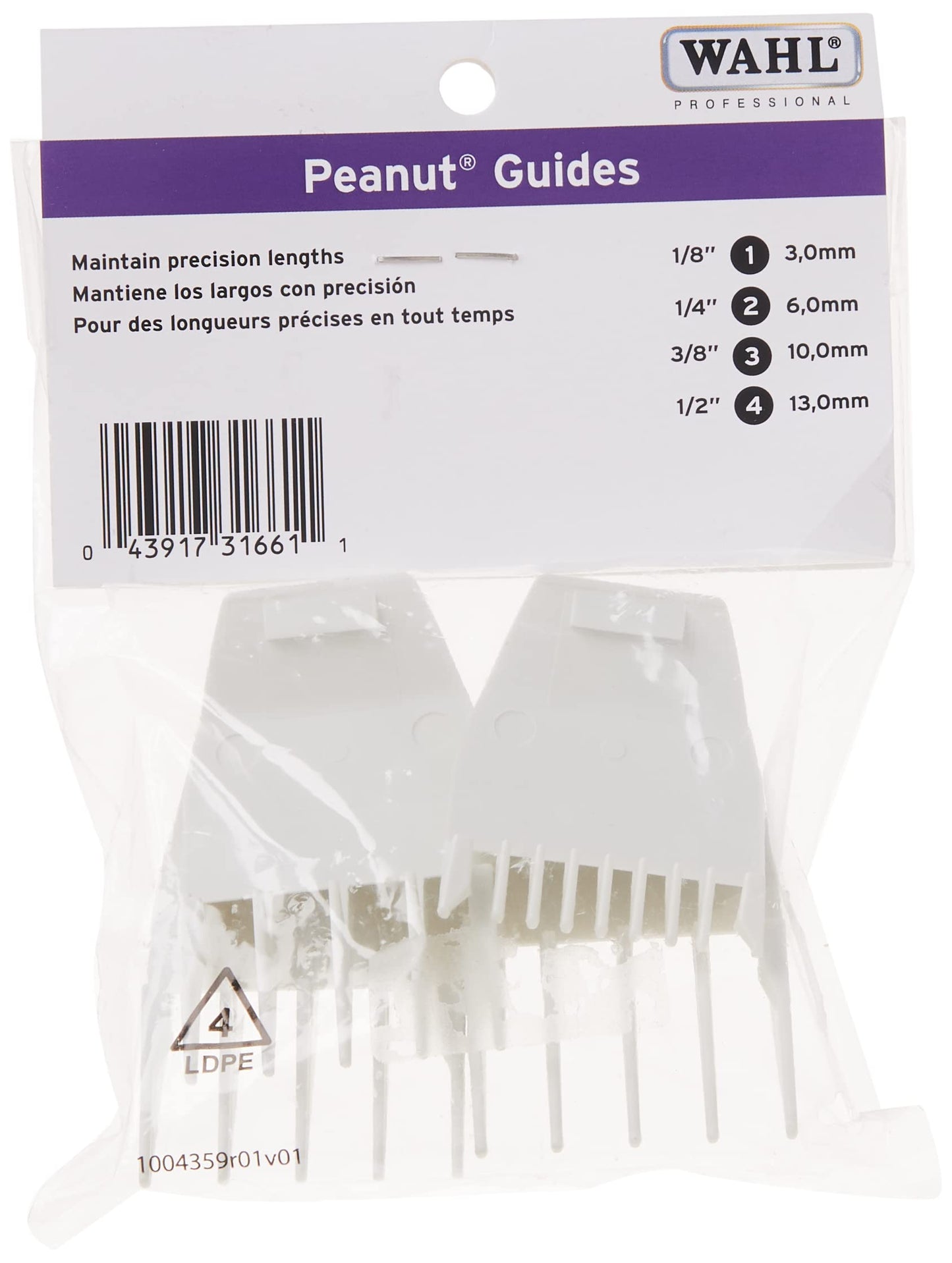 White Smoke WAHL Comb Set for Peanut Trimmer, White