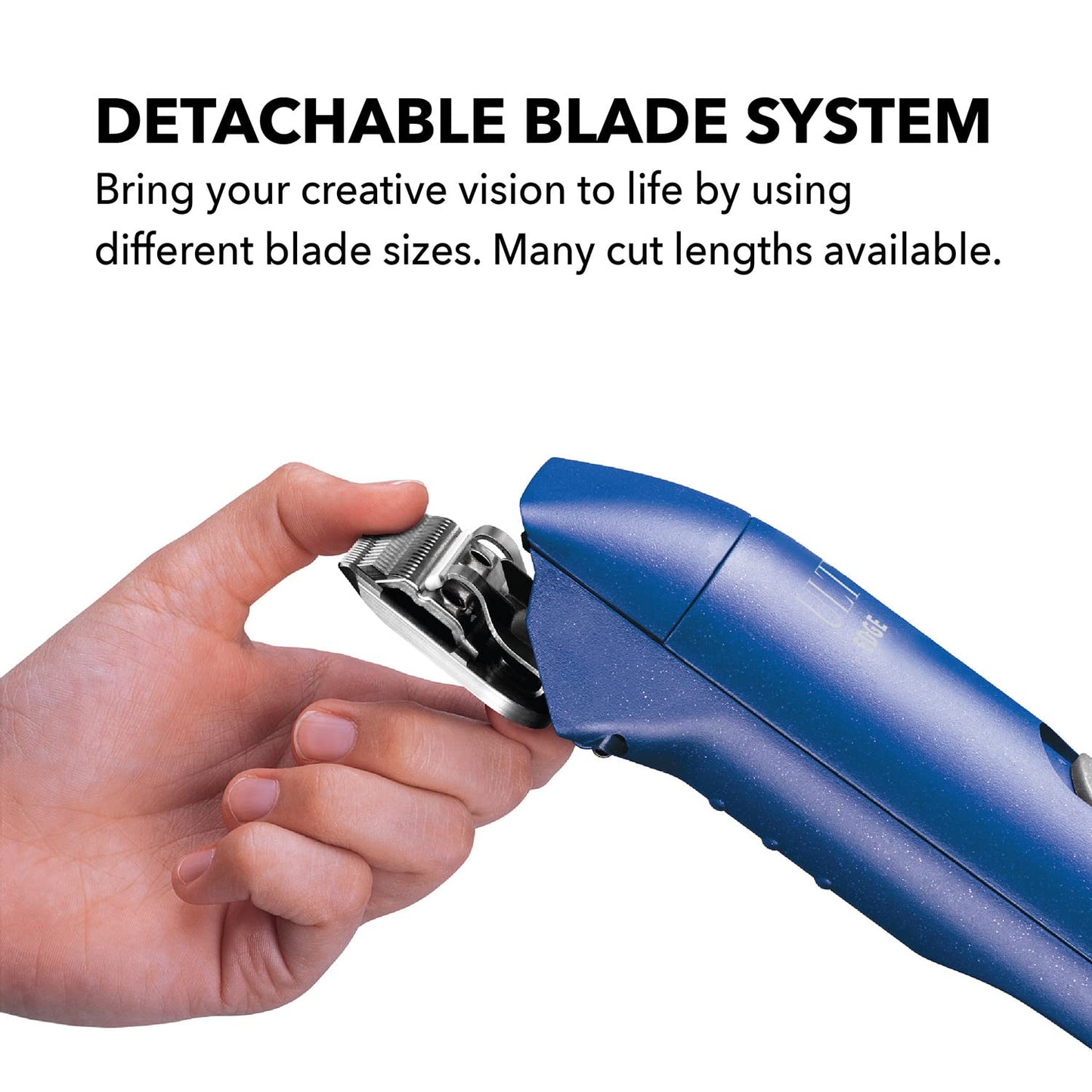 White Smoke Andis Professional UltraEdge Super 2-Speed Detachable Blade Dog/Pet Clipper, Rotary Motor with Shatter-Proof Housing, Runs Calm & Silent, 14-Inch Cord, for All Dog Coats & Breeds, 120 Volts, Blue