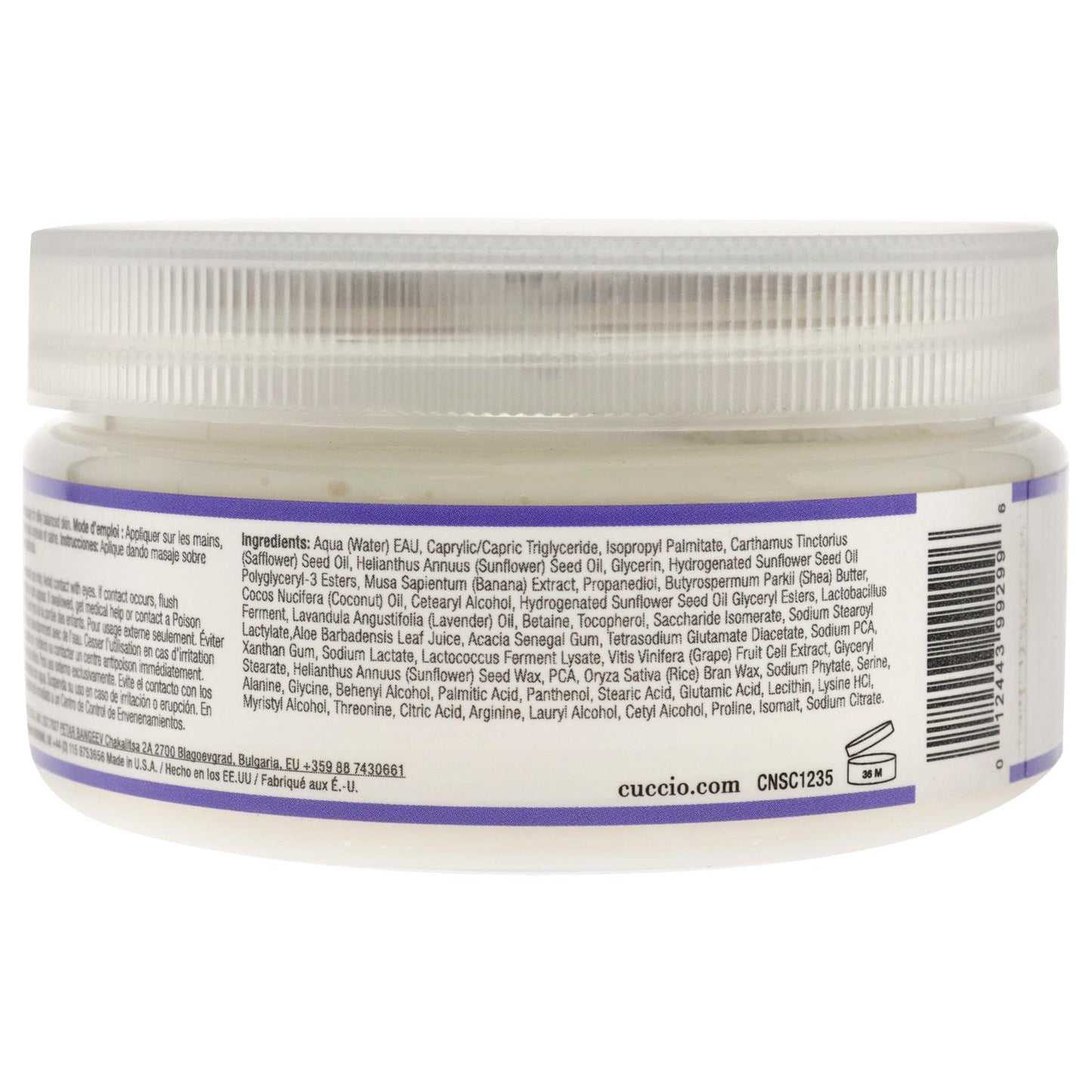 Dark Gray Cuccio Naturale Skin Prebiotic Body Butter - Lavander Body Butter Unisex 8 oz