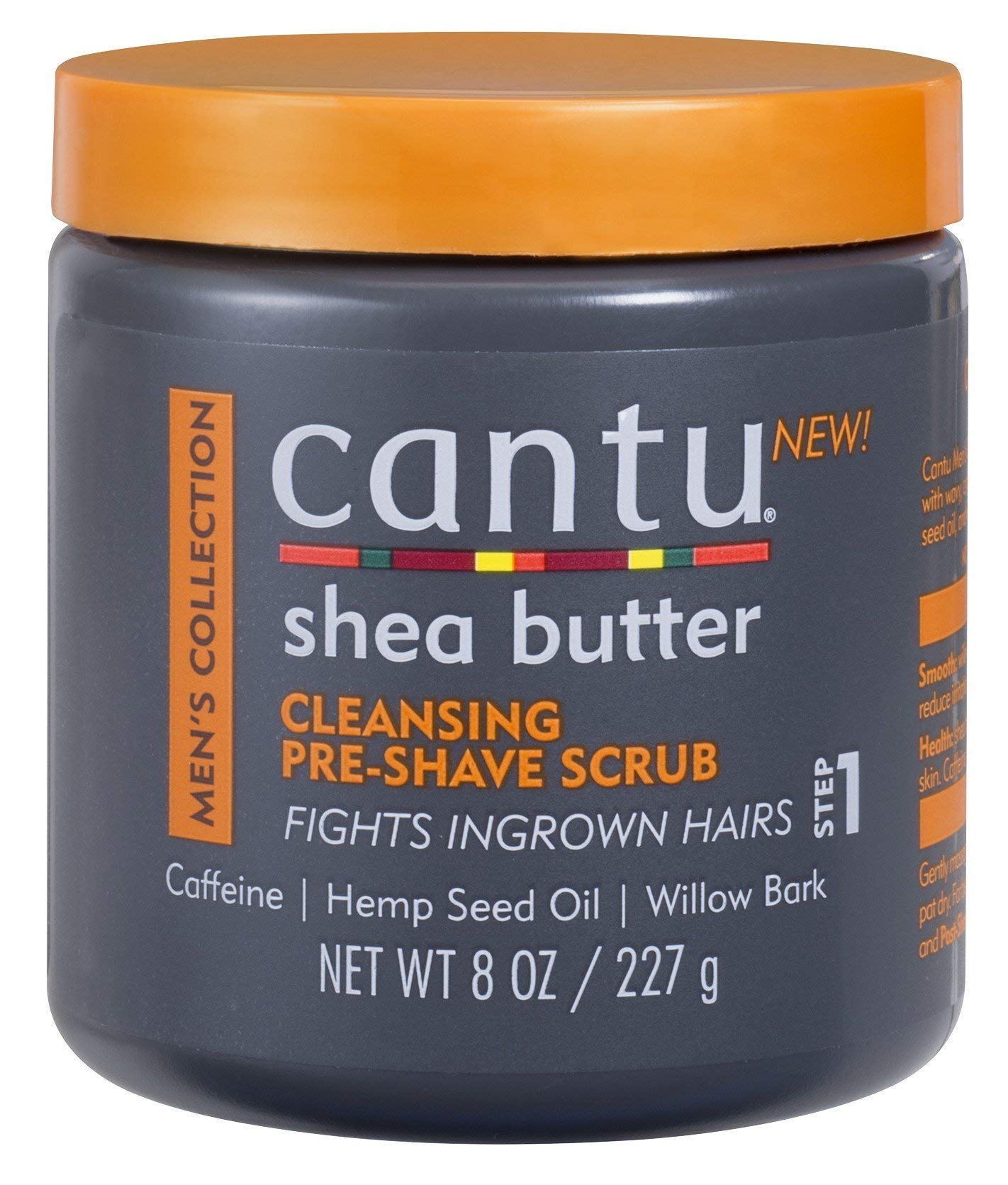 Dark Slate Gray Cantu Mens Cleansing Pre-Shave Scrub 8 Ounce Jar (236ml) (2 Pack)