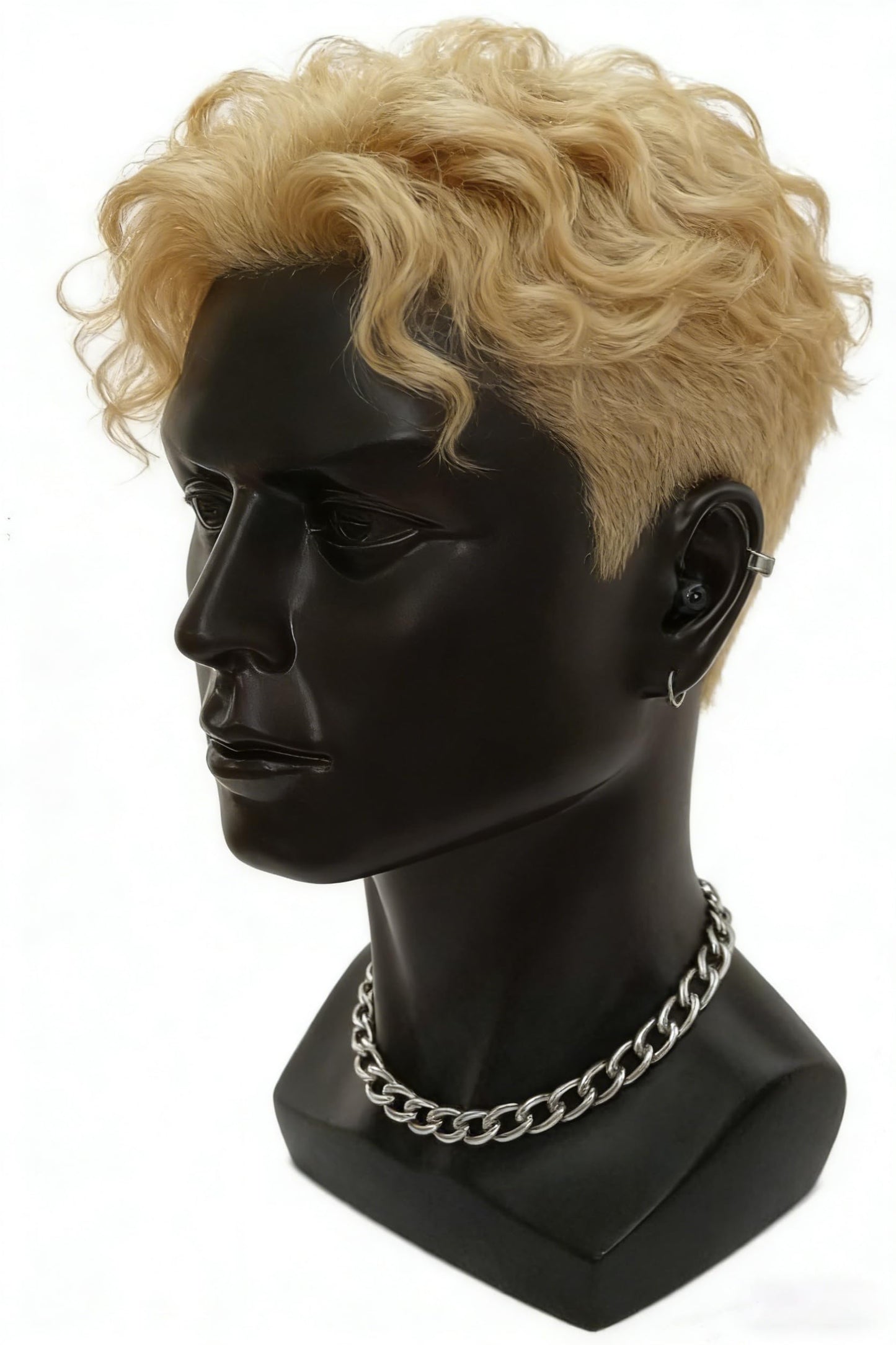 White Smoke LIAMTU Mannequin Head Male Face Model Display Stand for Wigs Hat Glasses Mask Headphone (black)