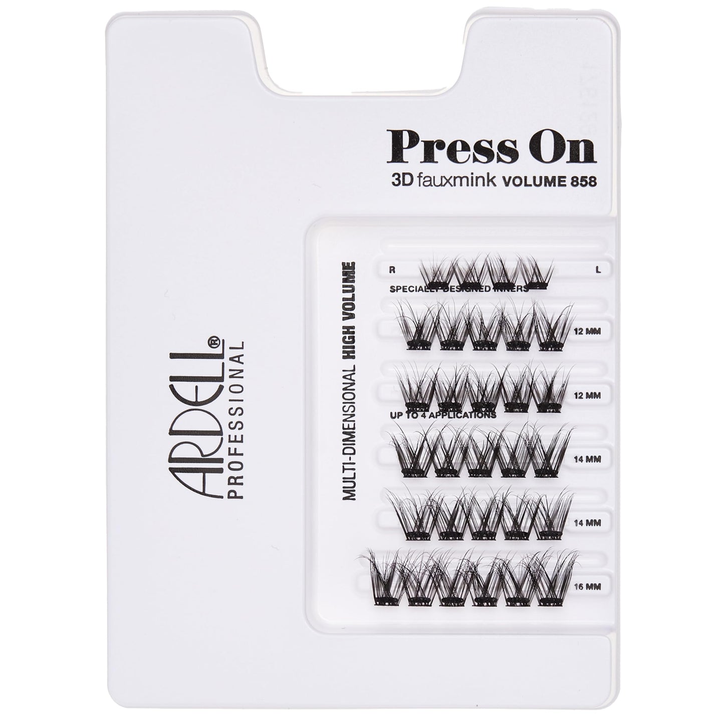 Lavender Ardell Press On Overlash 3D Fauxmink Volume 858 – Self Adhesive Lash Clusters, No Glue Needed Eyelashes, Pre Glued Cluster Eyelash Extensions, 1 Pack