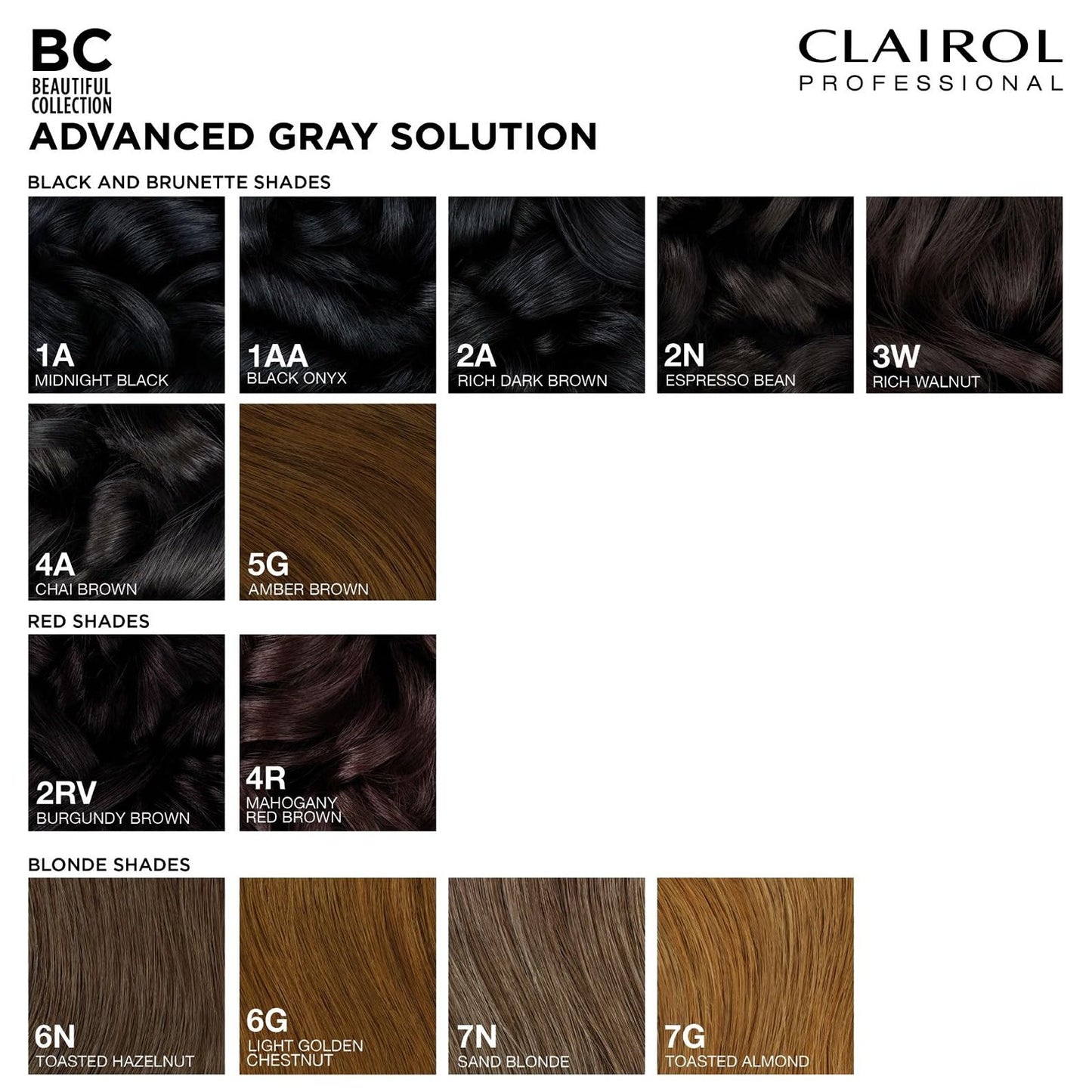 White Smoke Clairol Professional Beautiful Collection Advanced Gray Solutions, 2A Rich Dark Brown, 3 oz. - Packaging May Vary