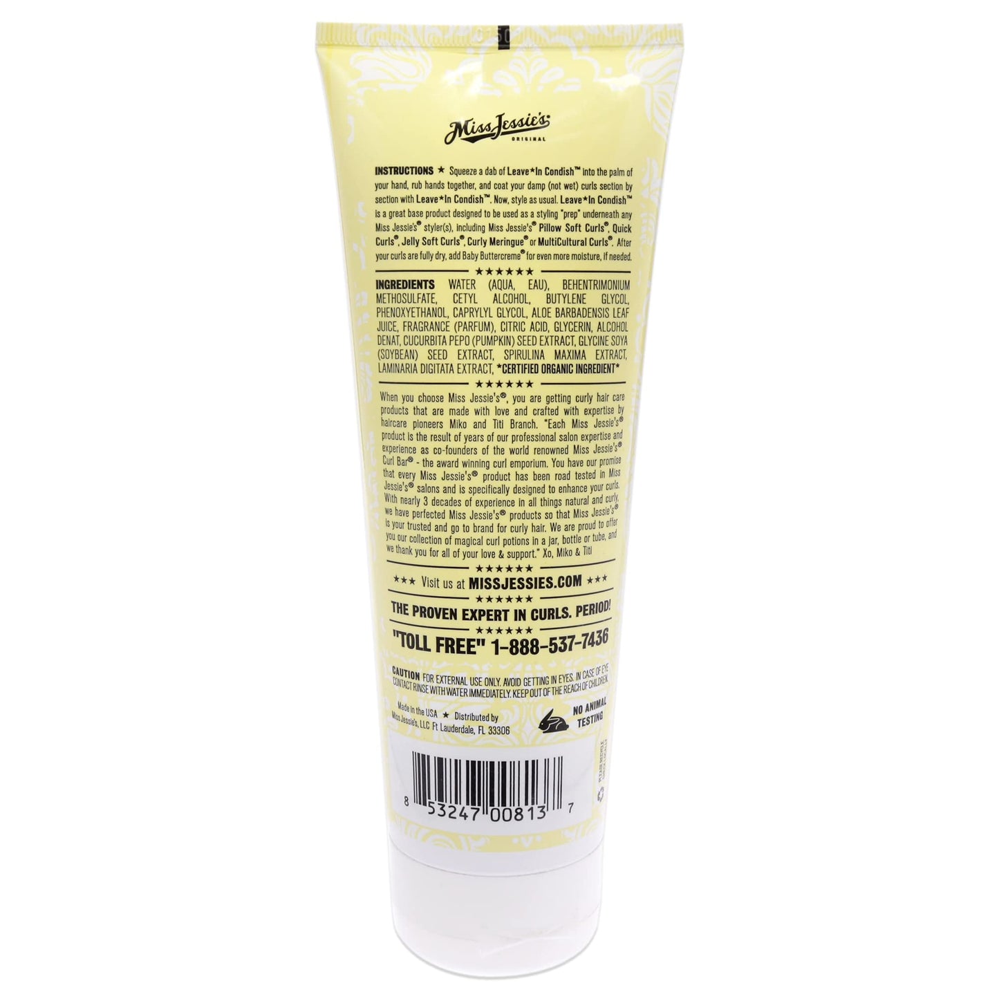 White Smoke Miss Jessies Leave in Condish Unisex Conditioner 8.5 oz