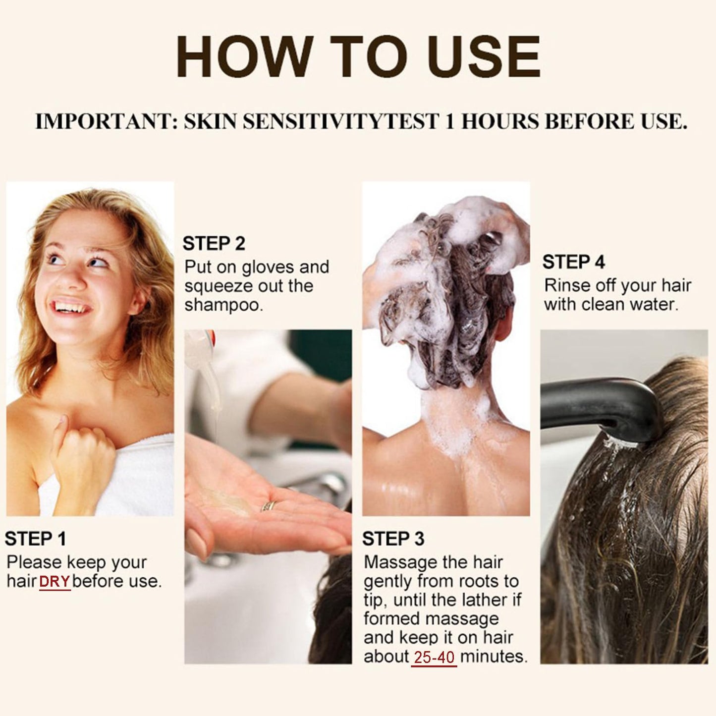 Seashell Callmynm Black Hair Dye Shampoo 3-In-1, Instant Gray Hair Coverage in Minutes-Long Lasting Argan Oil Herbal Hair Color Shampoo champu con tinte para canas 500ml