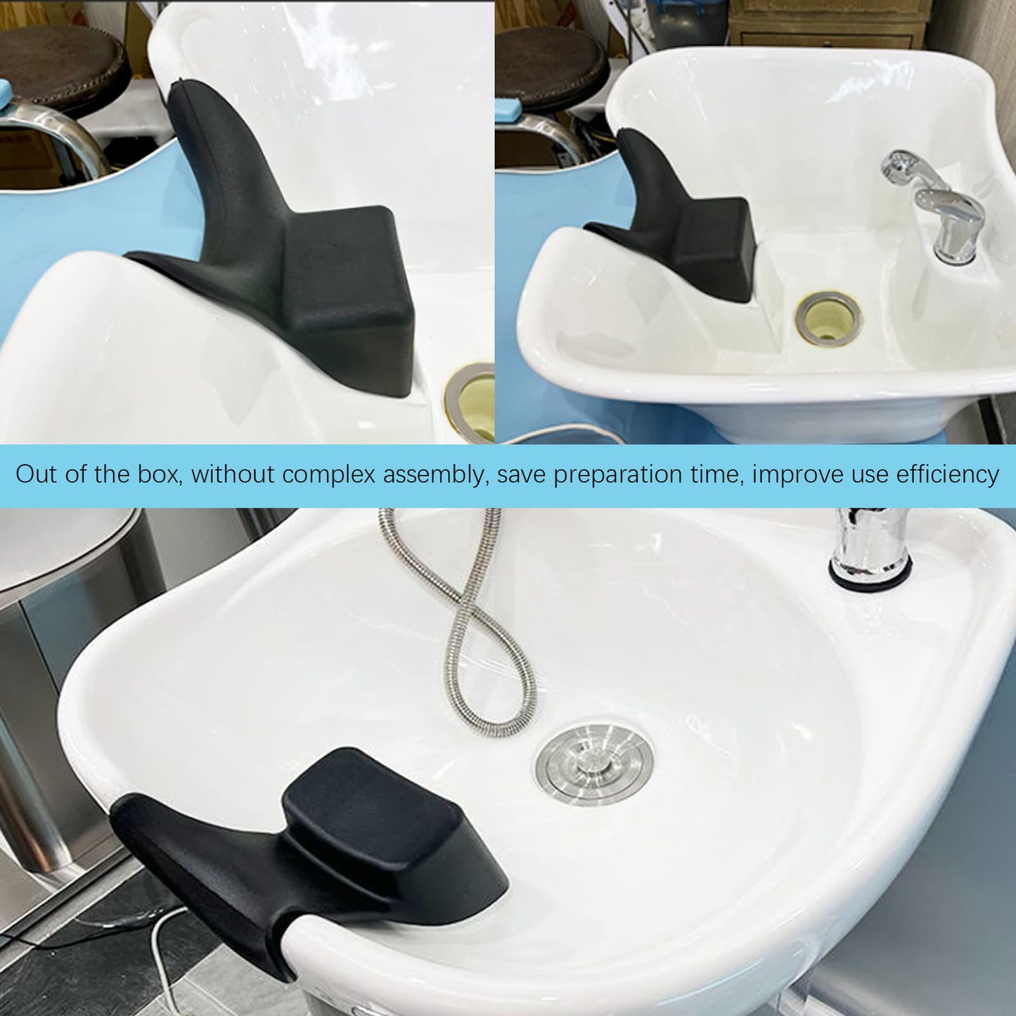 Lavender Shampoo Neck Rest Cushion, Salon Bowl Neck Rest for Shampoo Bowl Sink Non-Slip Silicone Shampoo Bowl Neck Rest Pillow Salon Hairdressing Spa Washing Sink Basin