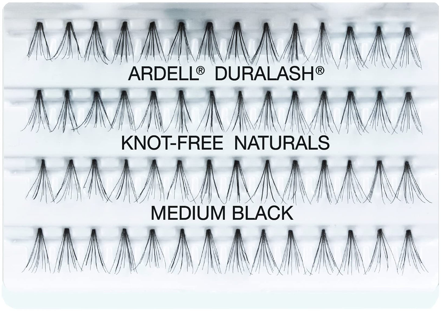 White Smoke Ardell Duralash Naturals Flares Knot-free Medium Black, 56 Count (Pack of 6)