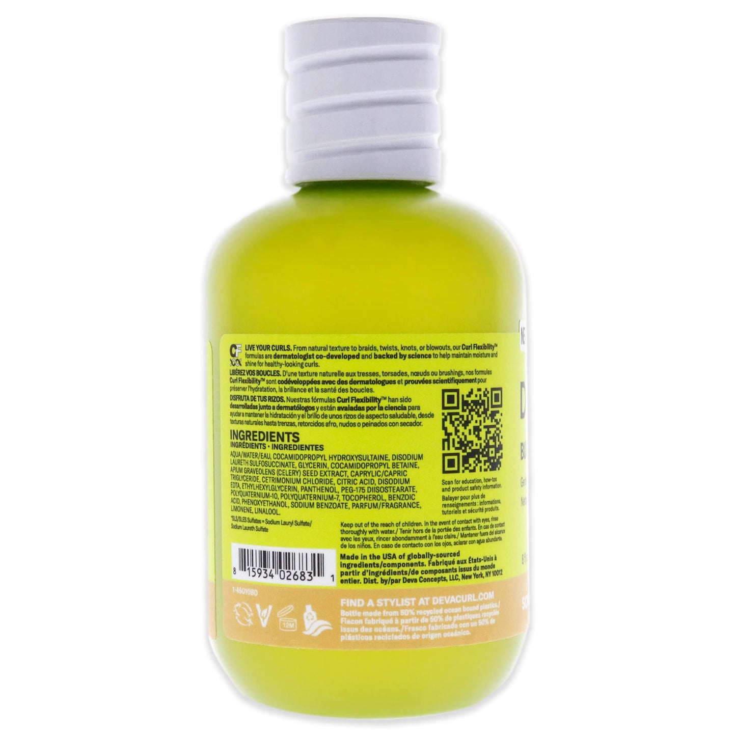 White Smoke DevaCurl Buildup Buster Gentle Clarifying Cleanser, Green Oasis, 8 fl. oz.
