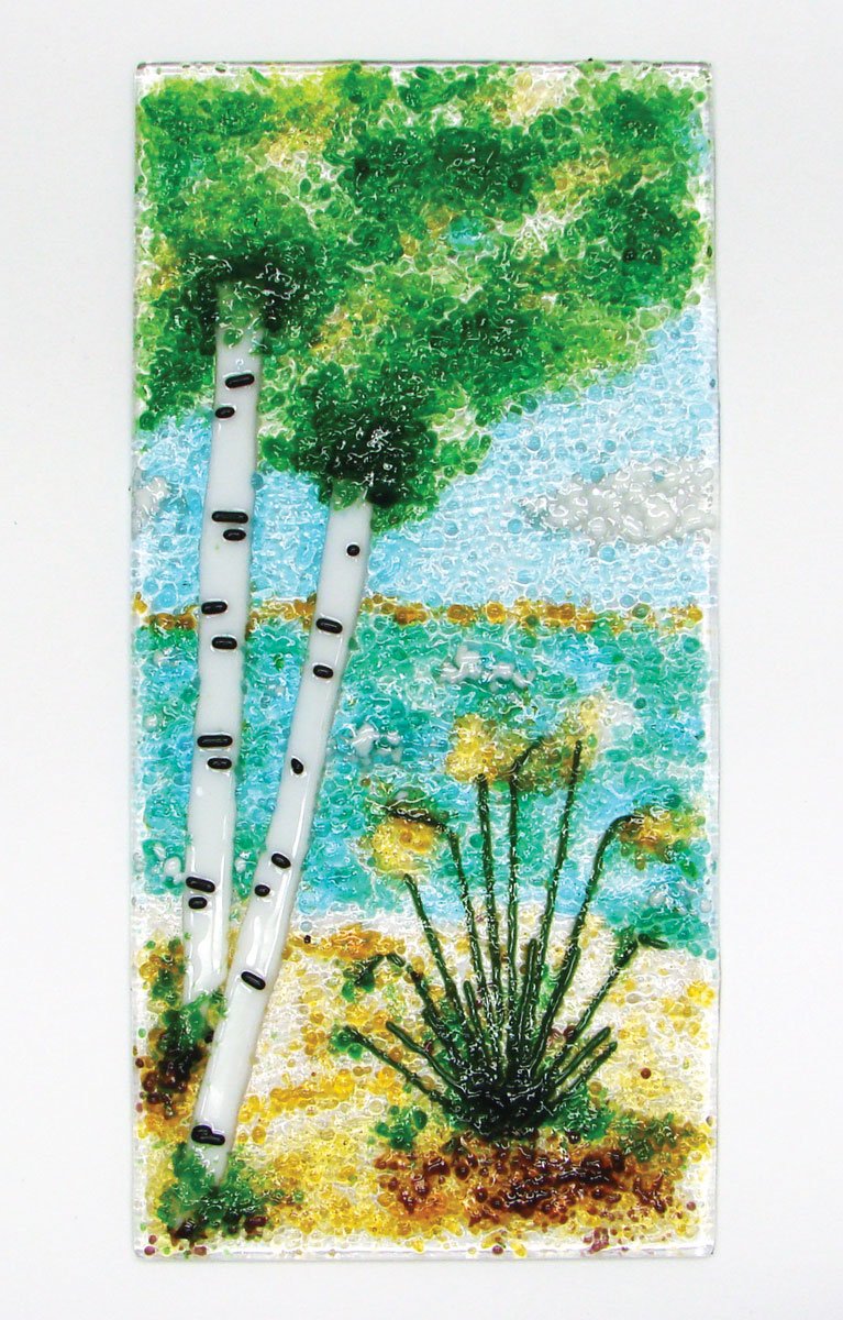 Powder Blue Moss Green Transparent Medium Frit, 8.5 Oz - 96 Coe