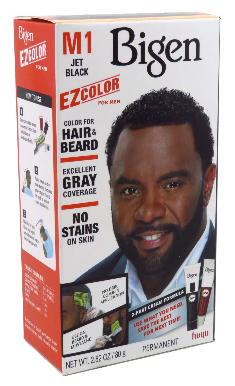 White Smoke Bigen Ez Color for Men Jet Black Kit (6 Pack)