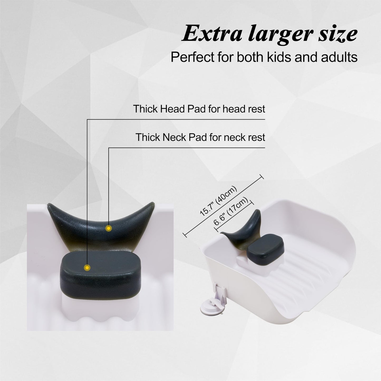 Lavender Portable Shampoo Basin for Baby, Kids, Children,The Elderly People,Pregnant Woman, Hair Washing Basin Tray at Home Tear Free