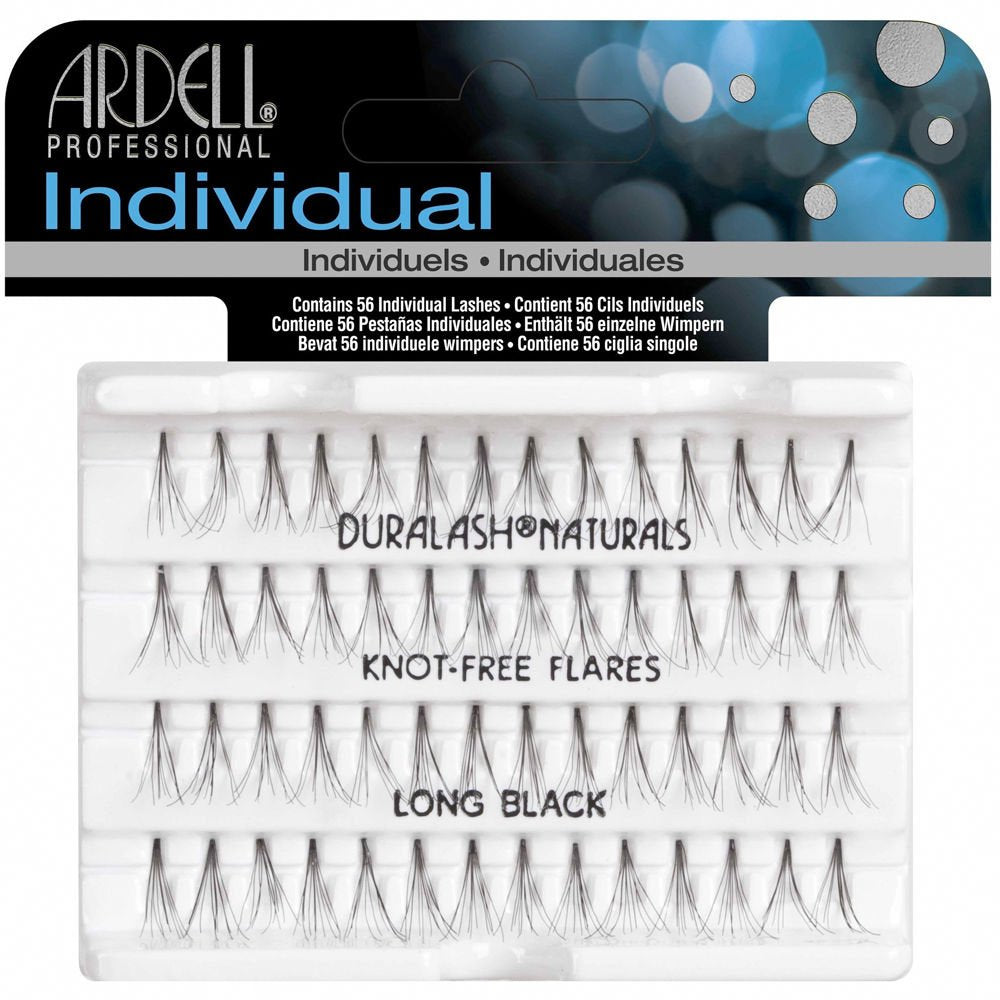 White Smoke Ardell Duralash Individual Eyelashes Knot Free Naturals Long Black (6 Pack)