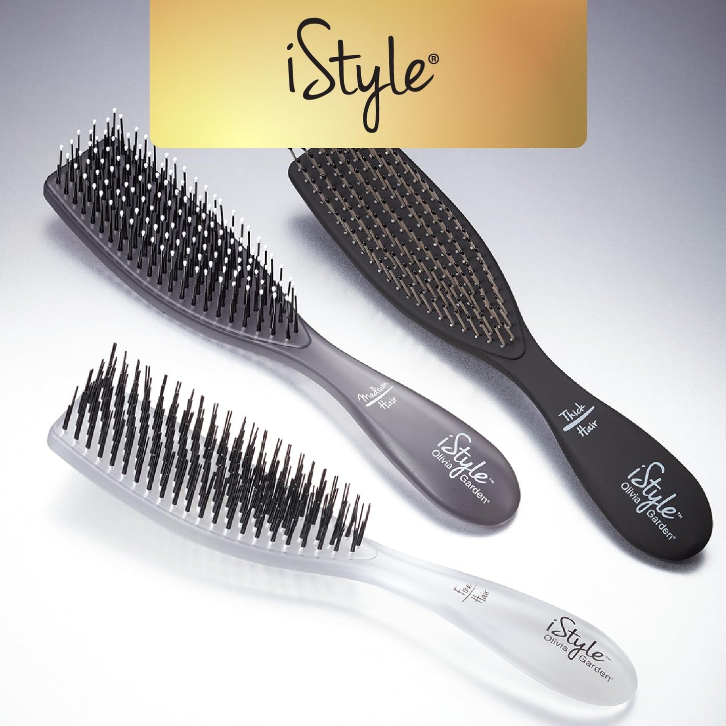 White Smoke Olivia Garden iStyle Hair Brush (Fine)