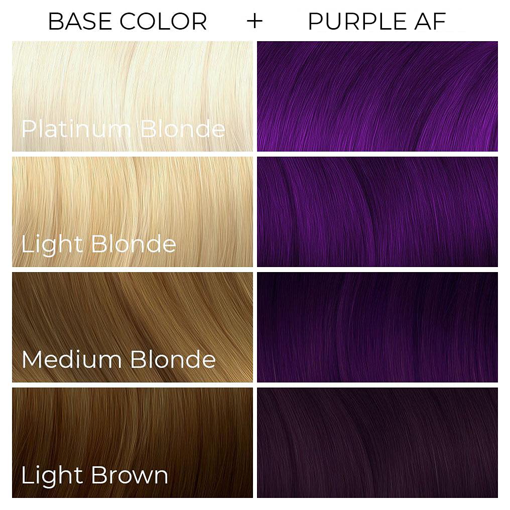 Black Arctic Fox Semi-Permanent Hair Dye Purple AF - Vegan, Cruelty-Free, Ammonia-Free, Conditioning - 8 Fl Oz