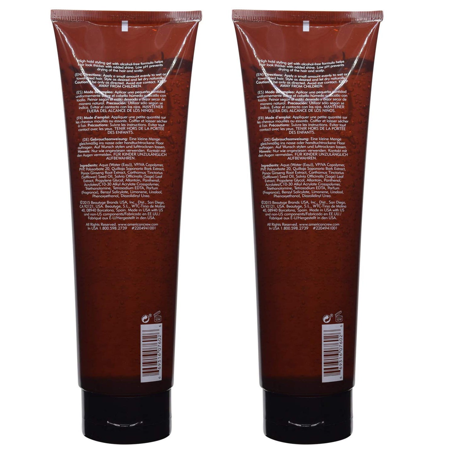 White Smoke American Crew Firm Hold Styling Gel, 13.1 Fluid Ounce (Pack of 2)