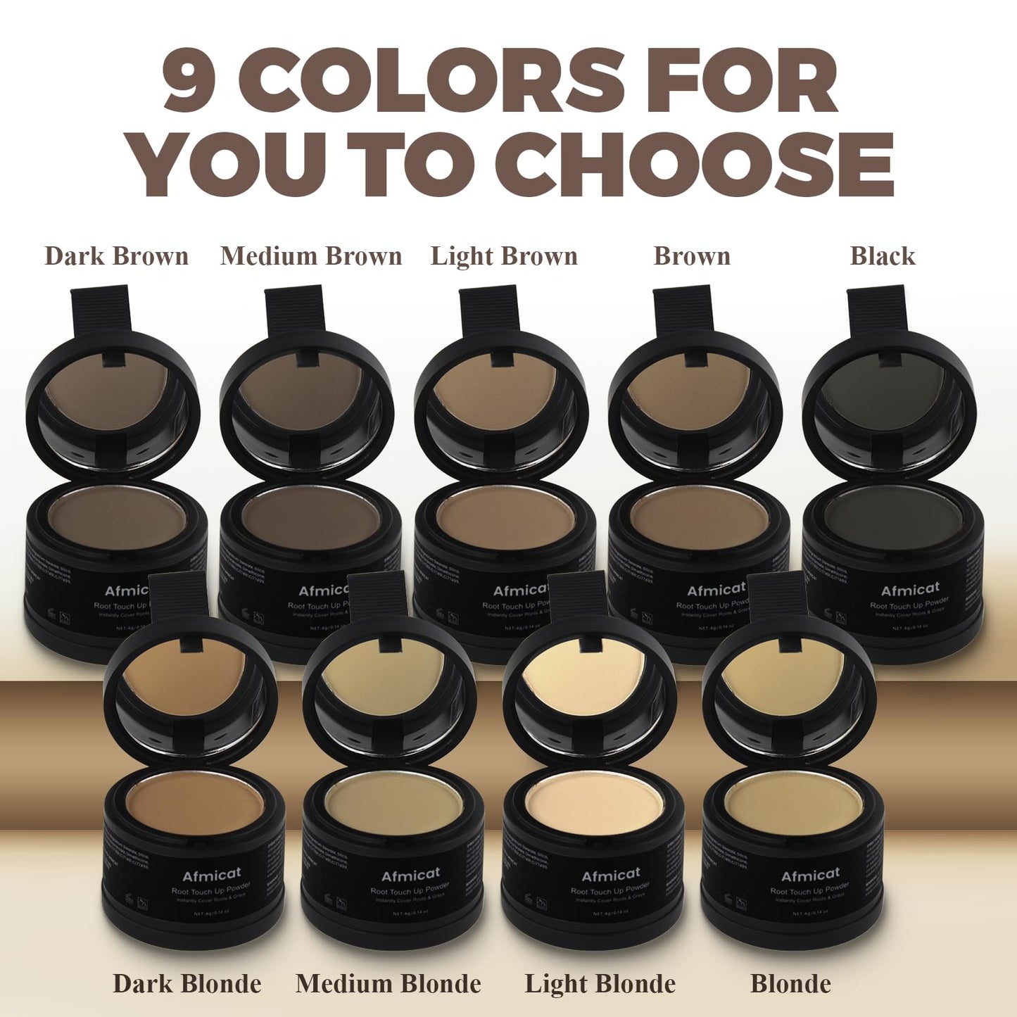 White Smoke Instant Hairline Powder, Root Touch Up Hair Color for Gray Coverage and Thinning Hair, Root Cover Up Conceals Hair Loss & Bald Spots, Natural and Non-Greasy Hair Color for Women & Men, Light-Brown