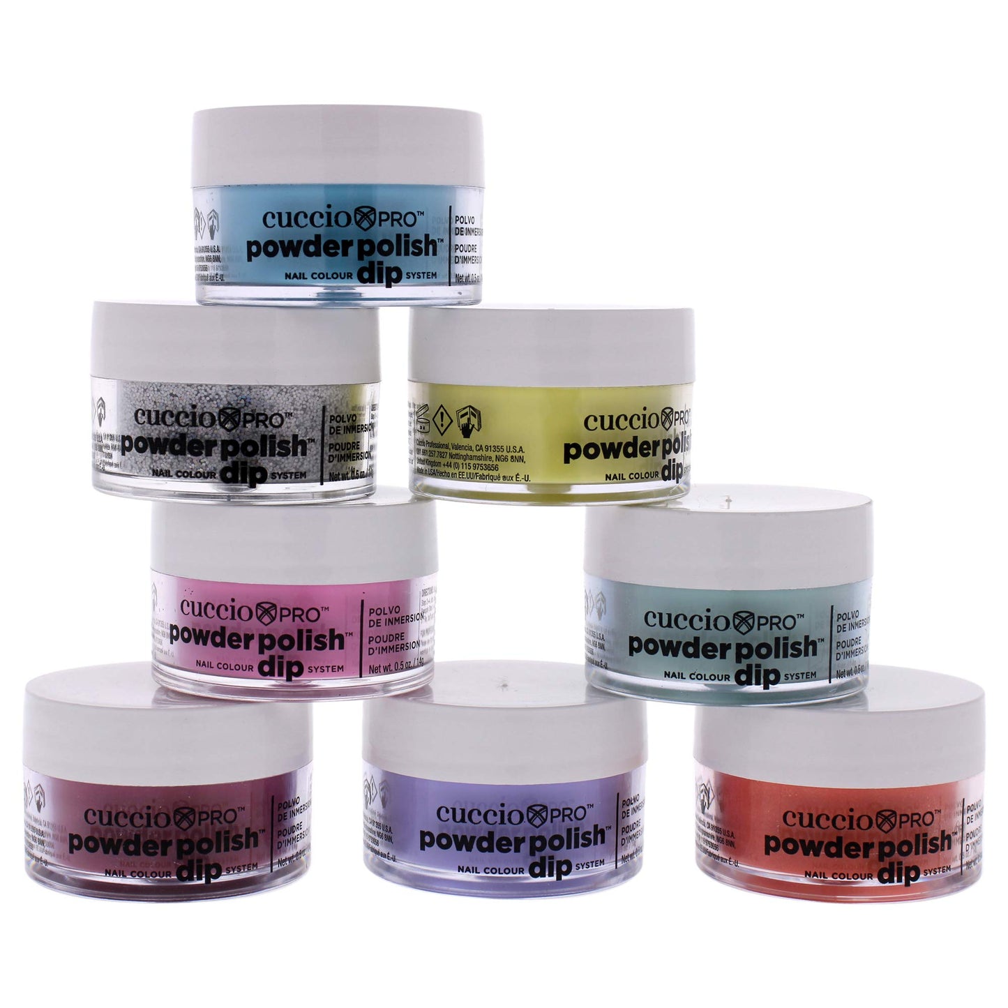 White Smoke Cuccio So So Fun Kit - Powder Polish Dip System (8 pack) 0.5 oz, Yellow, (I0098621)