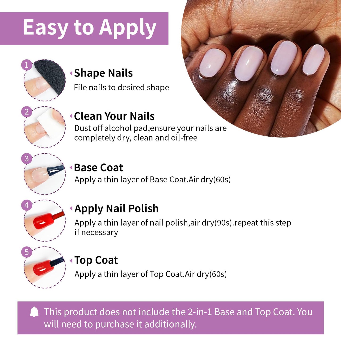 White Smoke OpenLive 10ml Nude Pink Nail Polish Set 6 Colors Brown Red Purple All Seasons Neutral Color Quick Dry Nail Polish Set for Women Salon DIY Nail Art