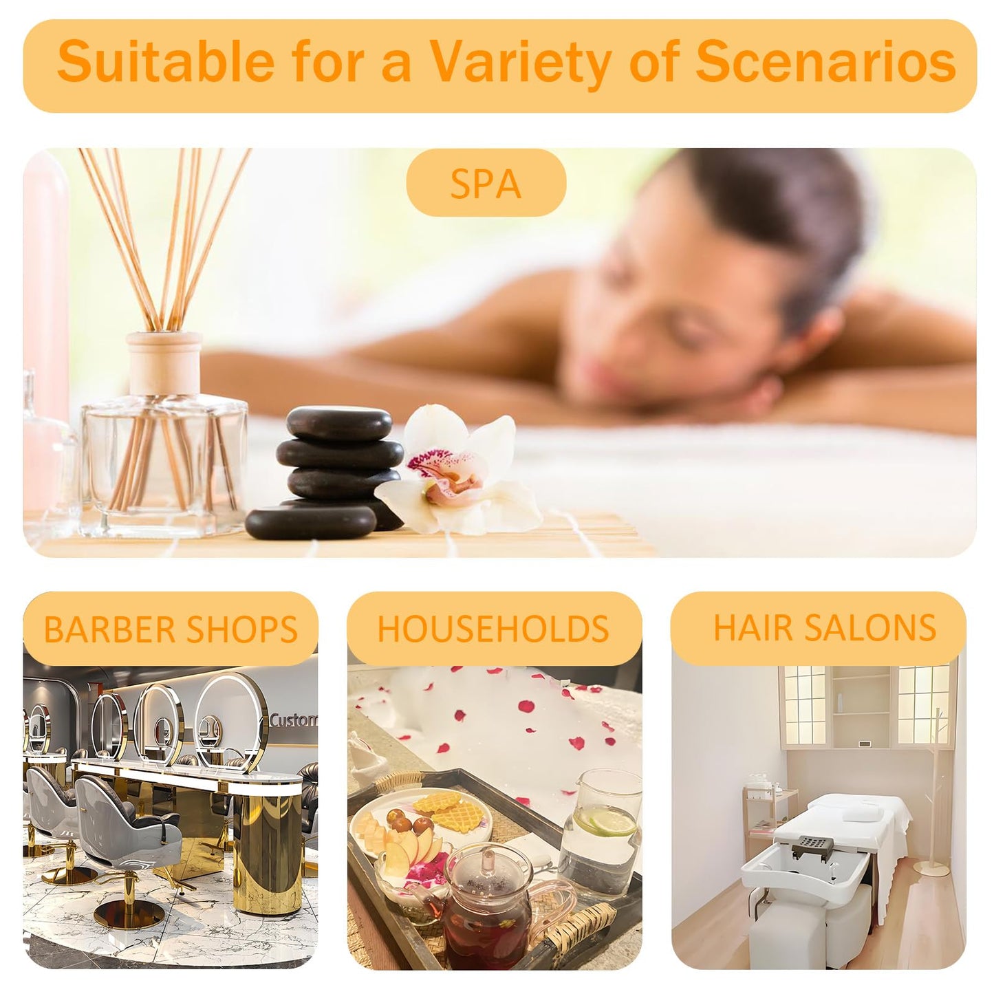 Seashell LTLSTYL Head Spa Equipment, Compatible with Most Shampoo Basin Bed and Shampoo Bowl Sink Chair,Enhance the Shampooing Experience,Suitable for Hair Salons, Barbershops, Beauty Parlors and Home Use