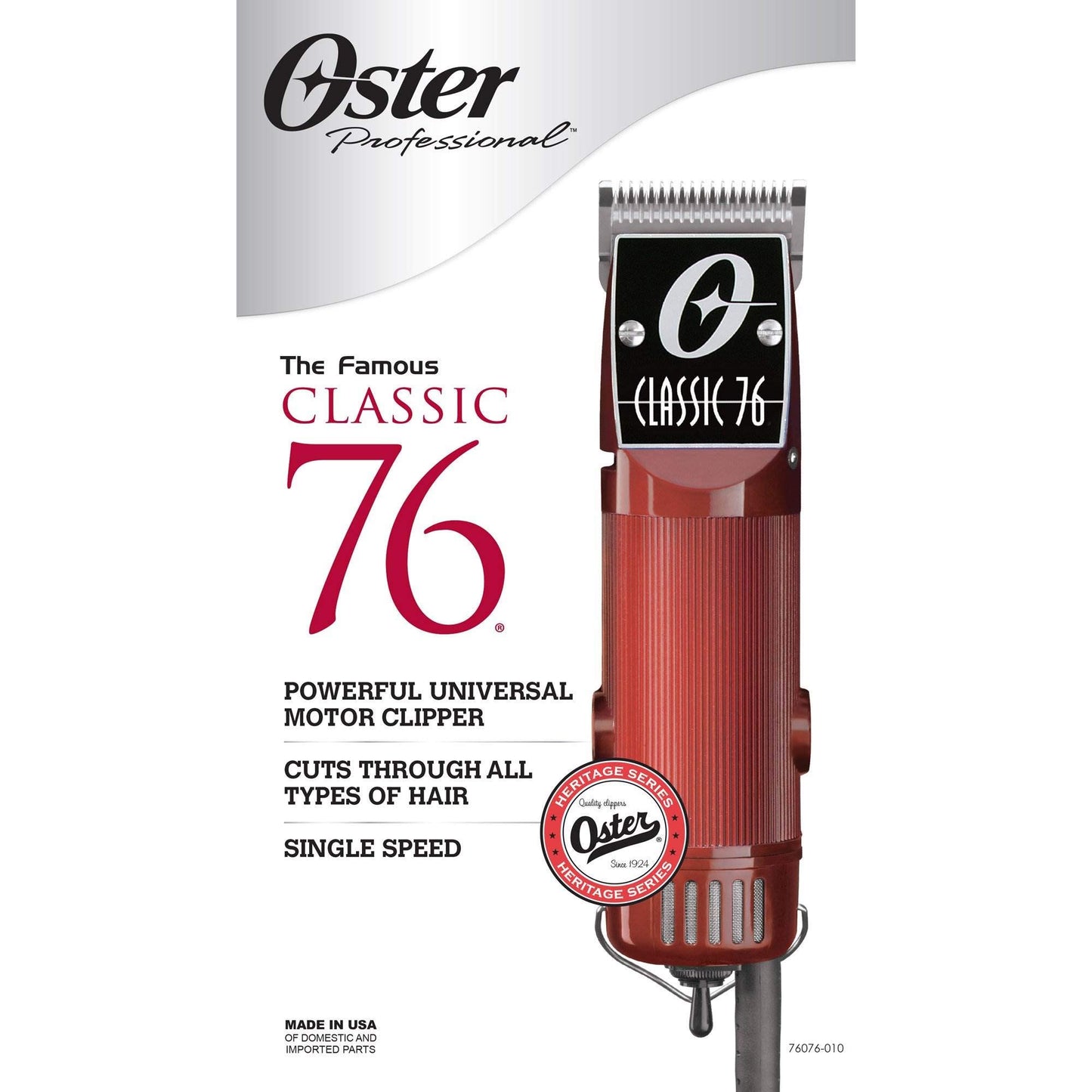 White Smoke Oster Classic 76 Hair Clipper Professional Pro Salon Olive Green Color