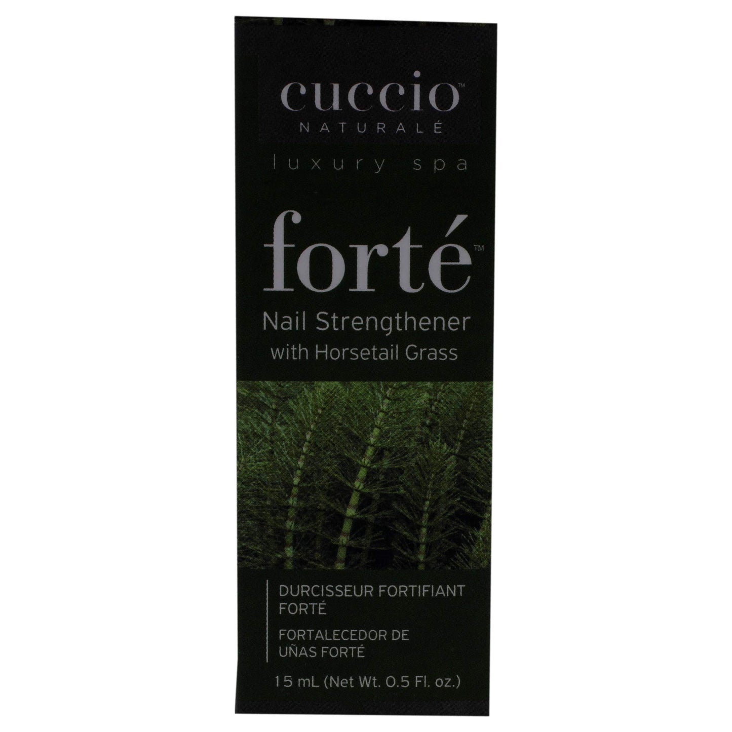 Black Cuccio Naturale Forte Nail Strengthener Treatment - With Horsetail Grass - Protects Against Cracking, Splitting And Breakage - Nutrient Rich Formula Makes Finger And Toenails More Pliable - 0.5 Oz