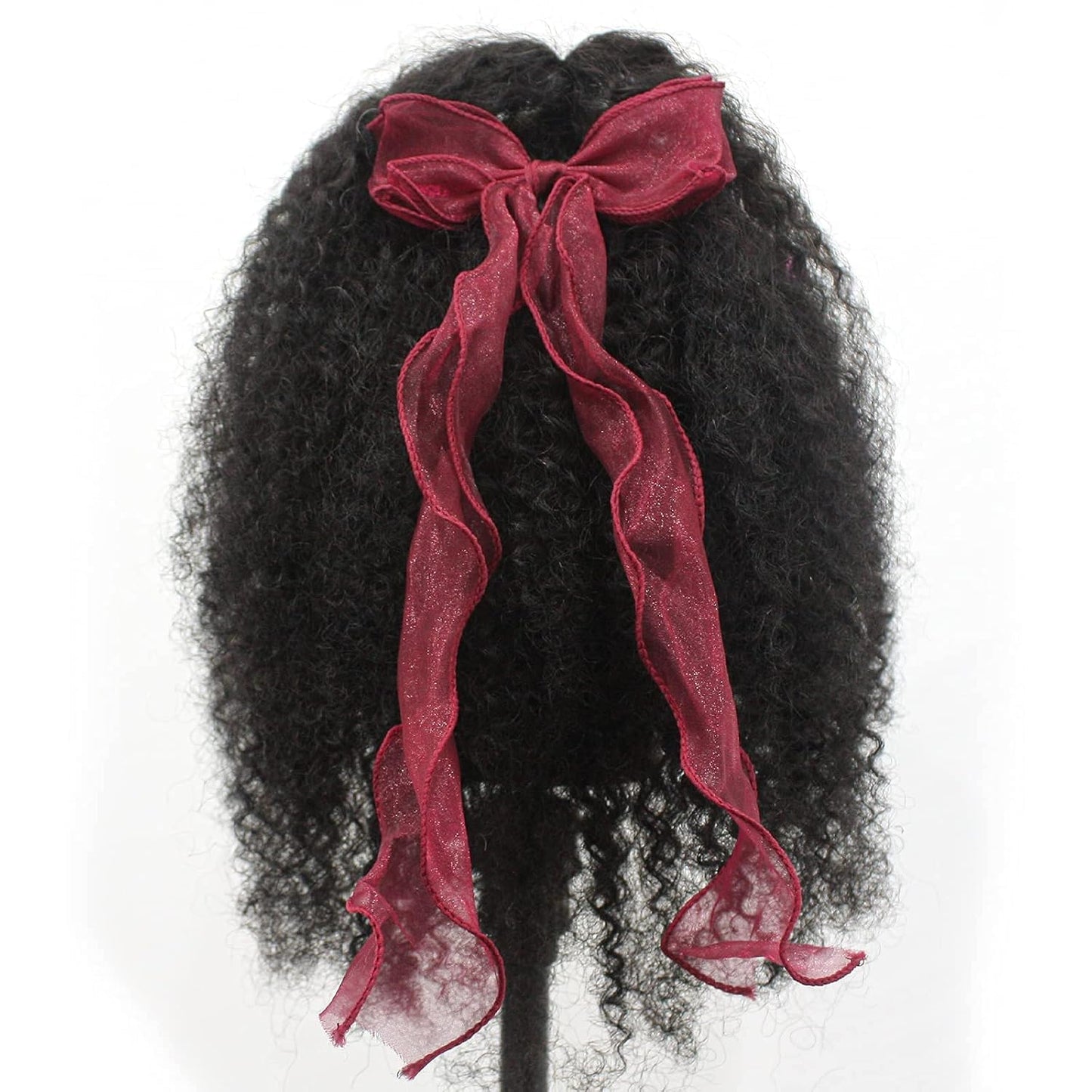 White Smoke Stancia Black Mannequin Head 100% Human Hair, African American Hair Texture Styling Head, Hair Mannequin for Practice Cornrowing Braiding and Twisting (with Table Clamp)