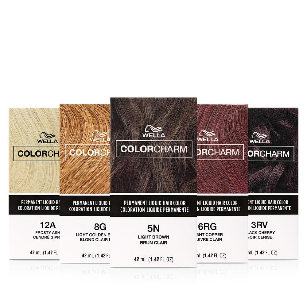 White Smoke COLORCHARM Permanent Liquid Hair Color | 8G Light Gold Blonde | Up to 100% Gray Coverage | 1.42 Fl Oz