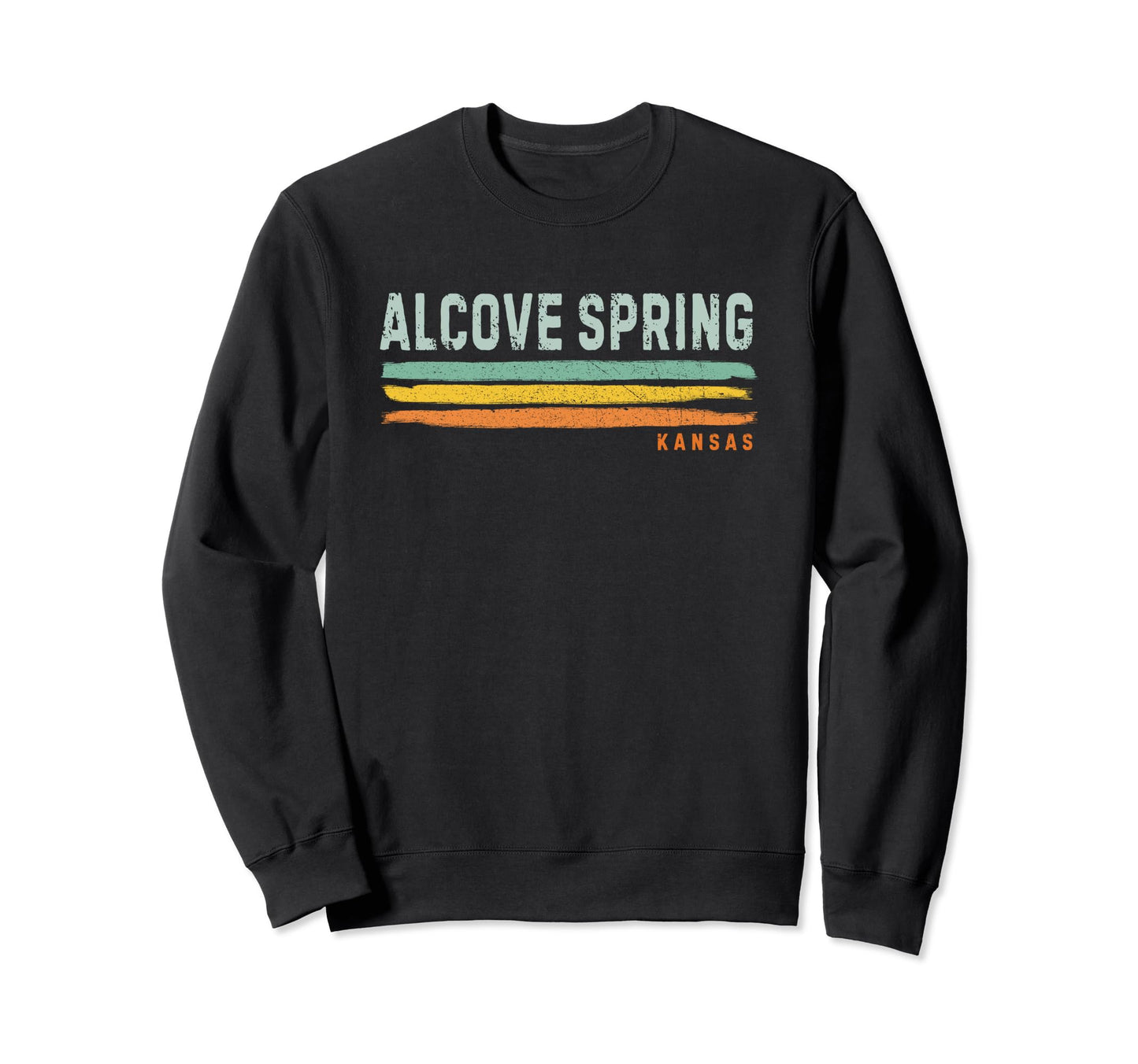 Dark Slate Gray Vintage Stripes Alcove Spring KS Sweatshirt