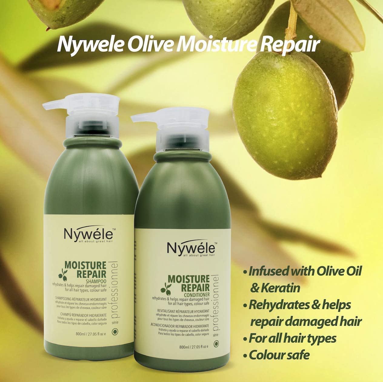 Khaki Nywele Moisture Repair Shampoo and Conditioner (Shampoo and Conditioner Set)