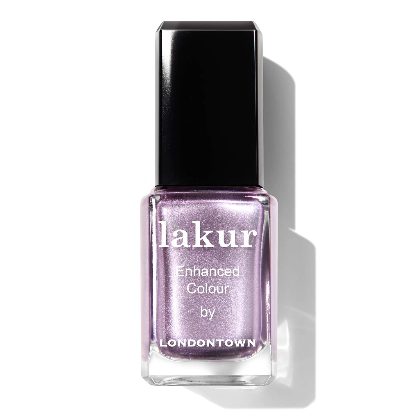 Black LONDONTOWN Lakur Nail Polish – Purple & Pink Shades, Long-Lasting, Streak-Free, Chip-Resistant | 21+ Free Non-Toxic Vegan Nail Color, Strengthens & Hydrates Nails, 0.4 Fl Oz, Brill-ant