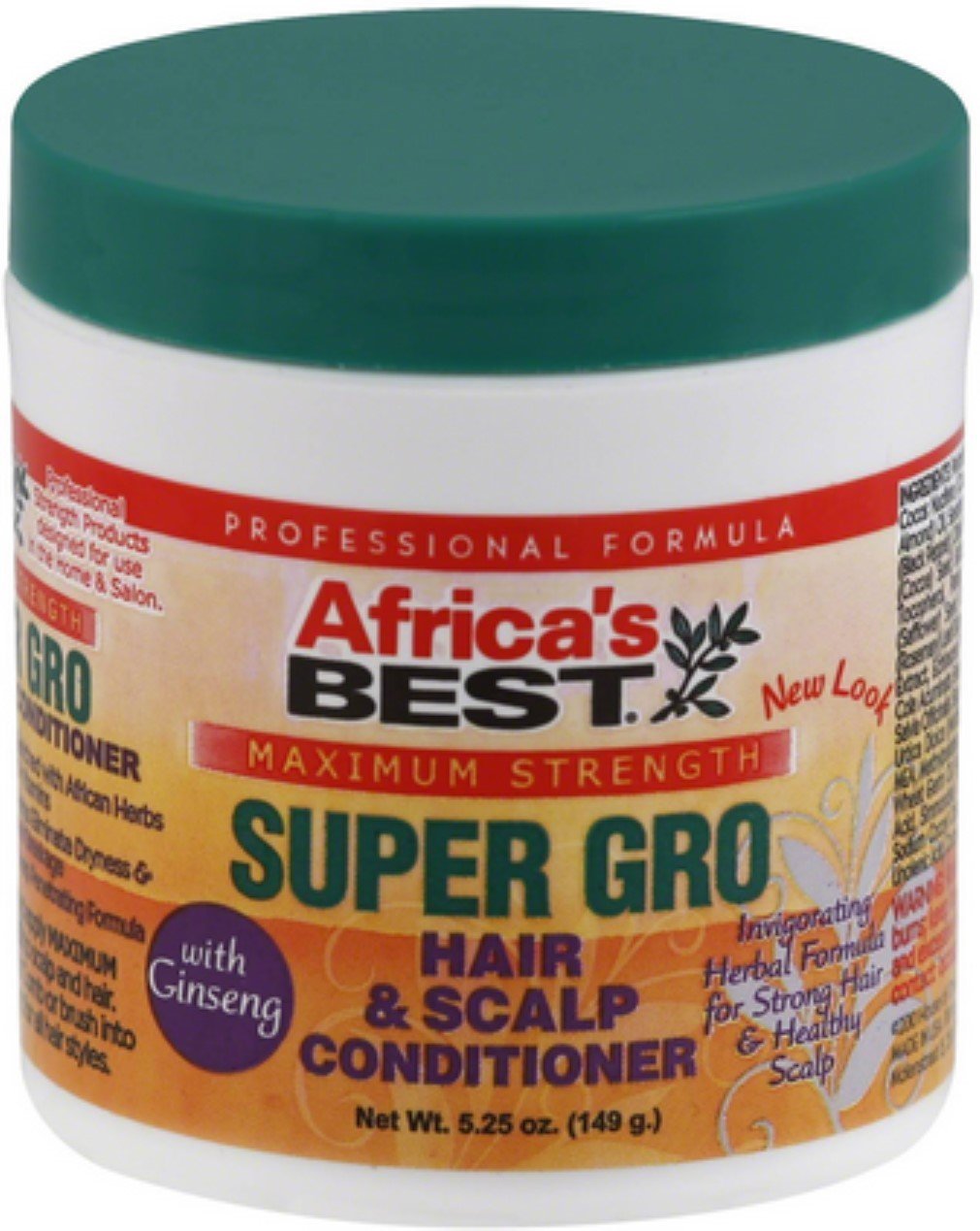 Dark Slate Gray Africa's Best Super Gro Hair & Scalp Conditioner, Maximum Strength, 5.25 oz (Pack of 9)