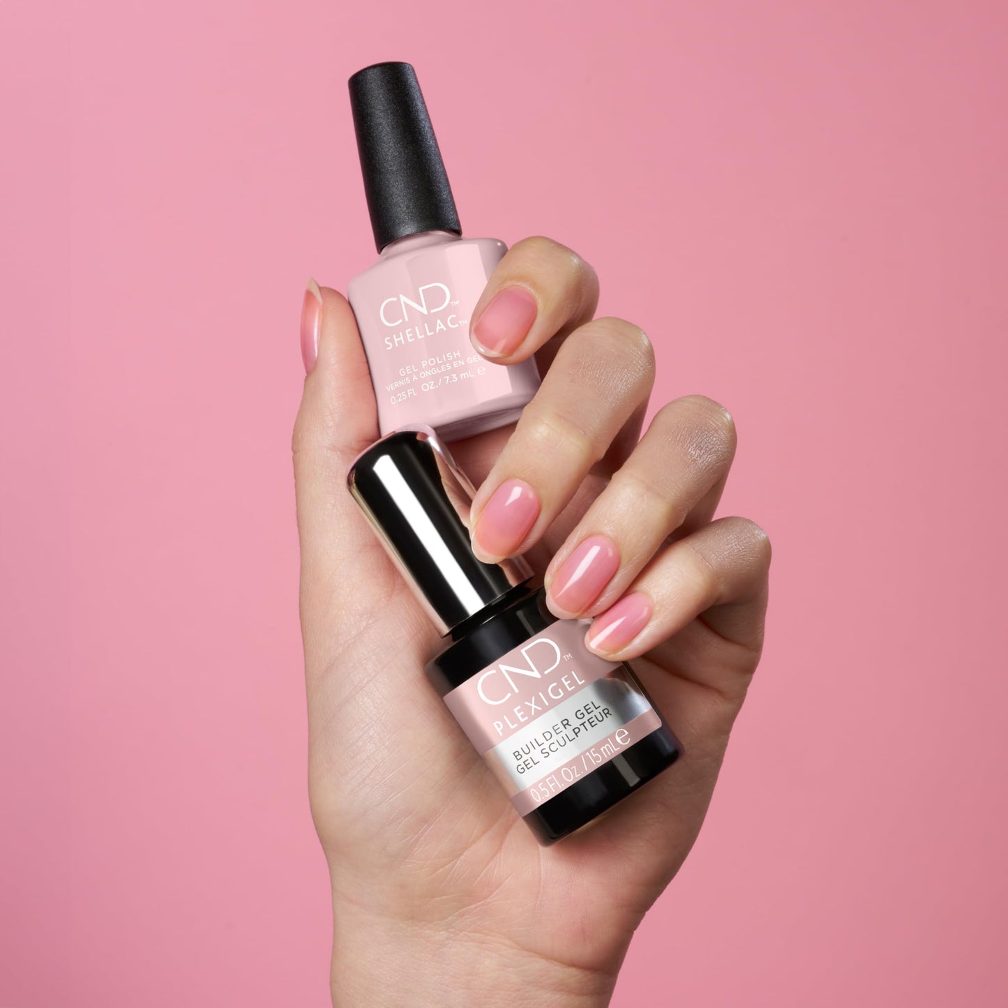 Tan CND Plexigel Color Builder, Clearly Pink, 0.5 fl oz