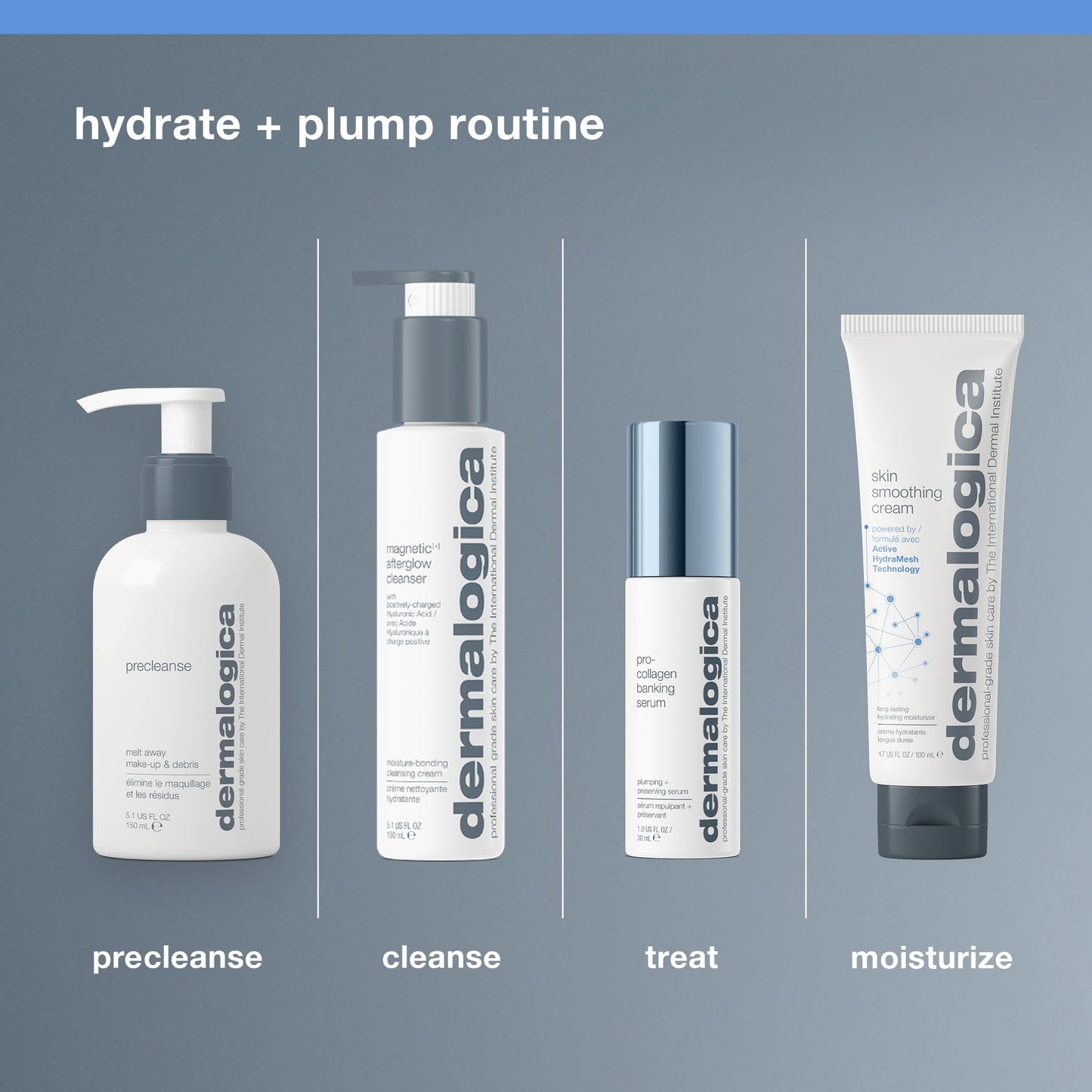 Light Slate Gray Dermalogica Magnetic AfterGlow Facial Cleanser, Mucin Cleansing Cream with Hyaluronic Acid - Delivers Glowing and Moisturizing Skin, 5.1 fl oz